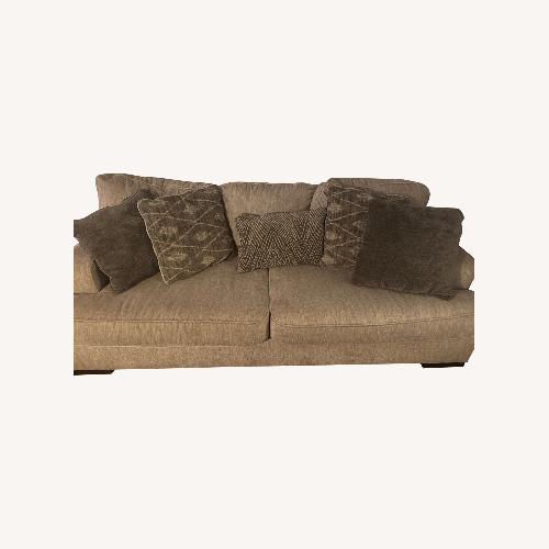 Used Modern light Gray Sofa, Pillows Included for sale on AptDeco