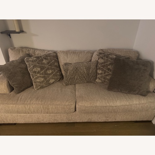 Used Modern light Gray Sofa, Pillows Included for sale on AptDeco