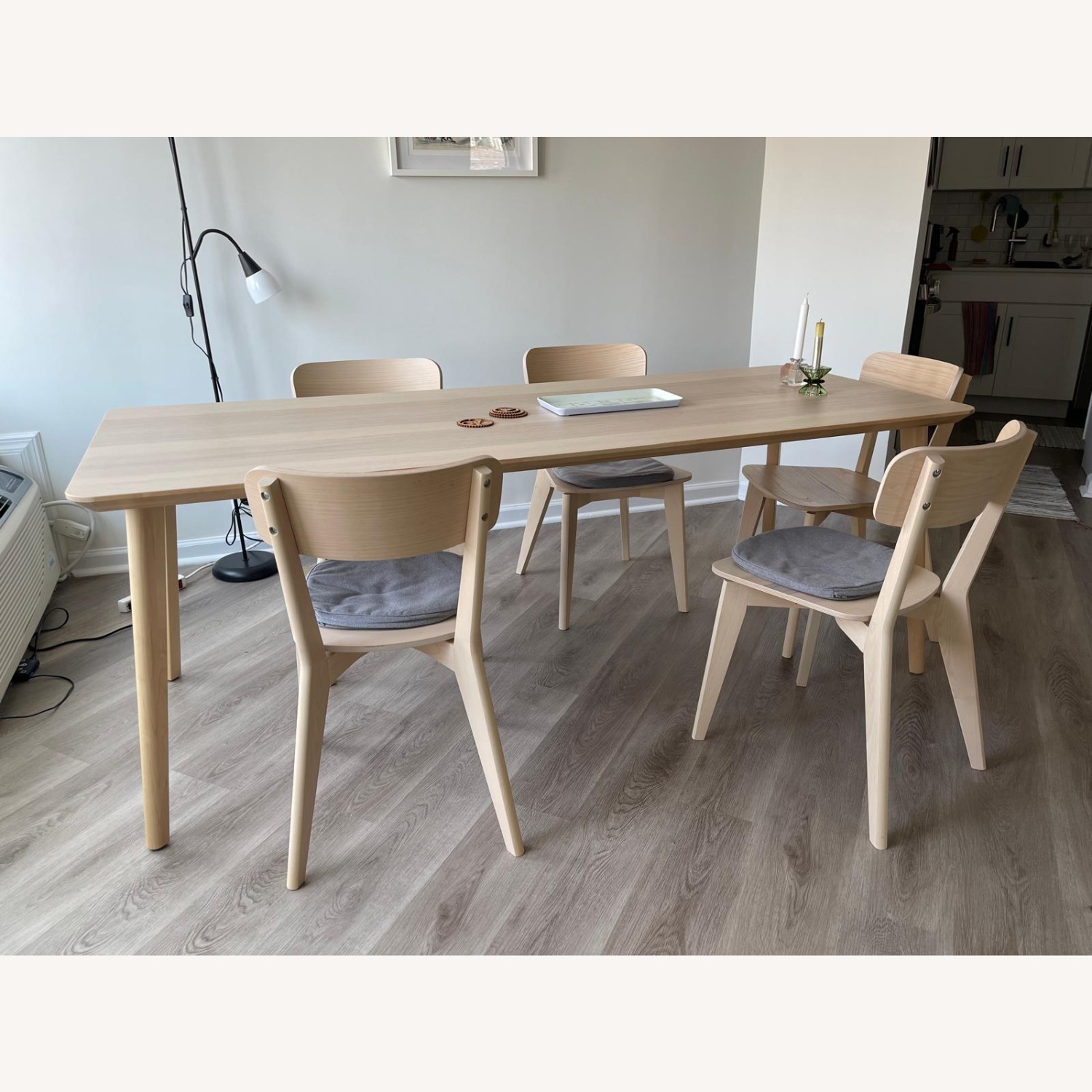 IKEA LISABO Table and 6 Chairs Ash - AptDeco