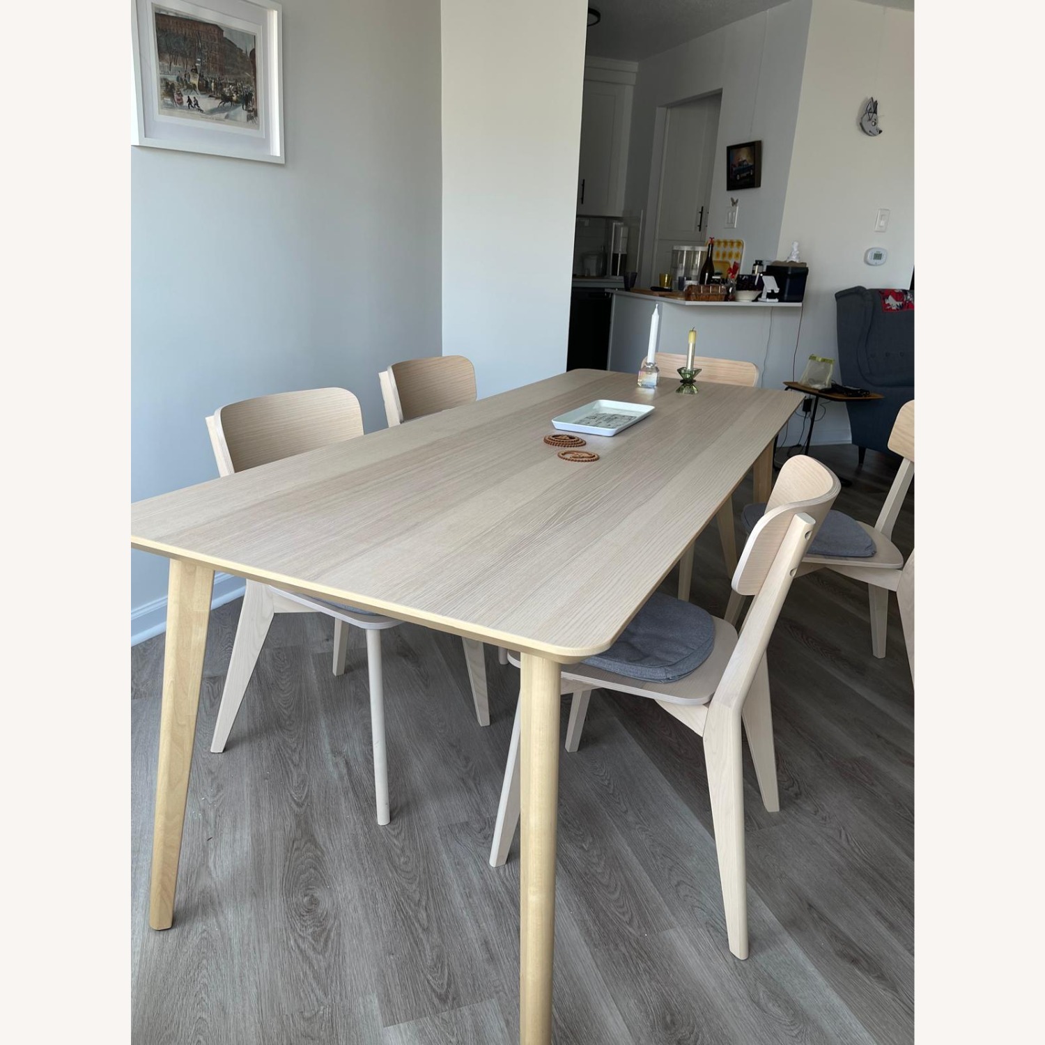 IKEA LISABO Table and 6 Chairs Ash - AptDeco