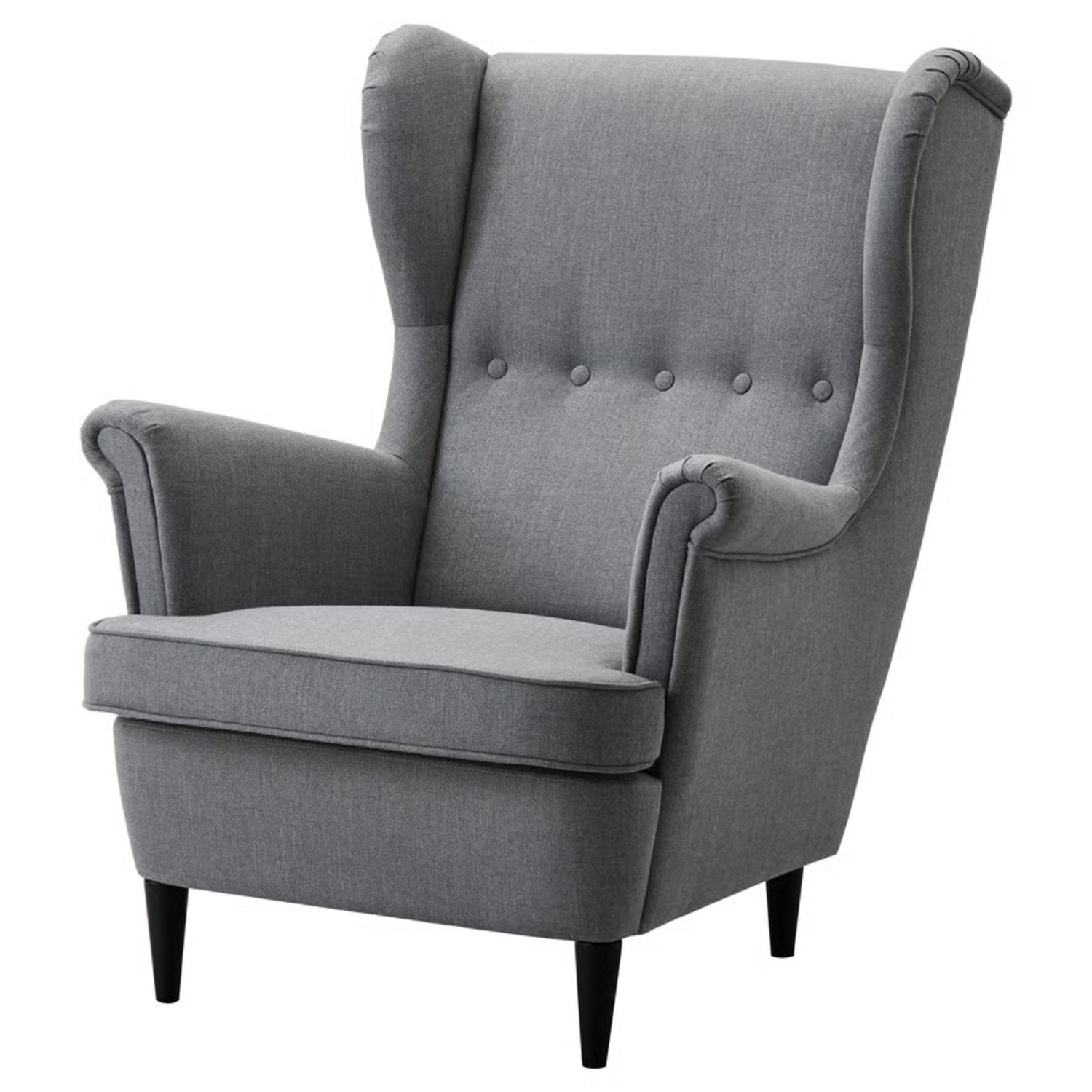 IKEA STRANDMON Wing Chair Nordvalla Dark Gray - image-4