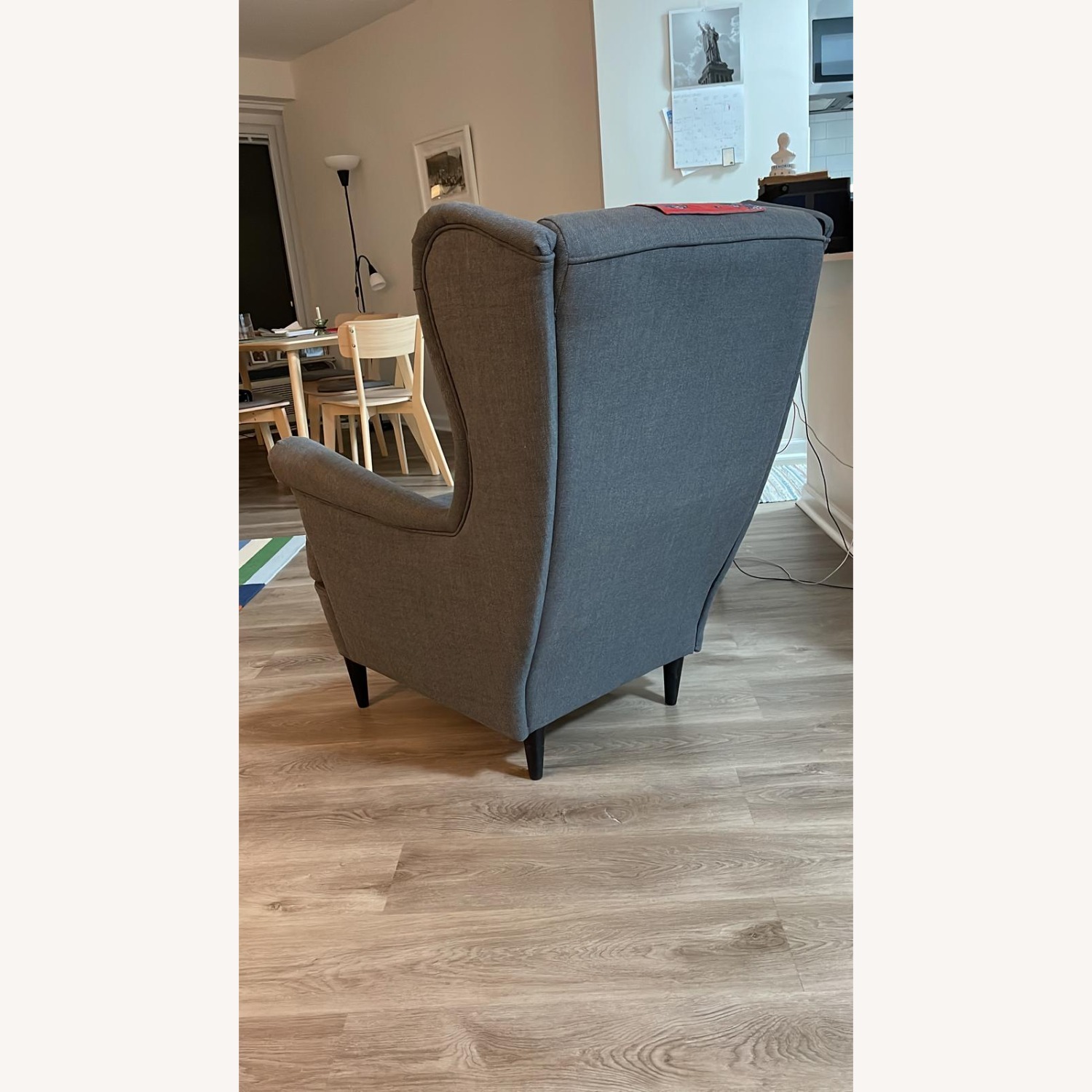 IKEA STRANDMON Wing Chair Nordvalla Dark Gray - image-2