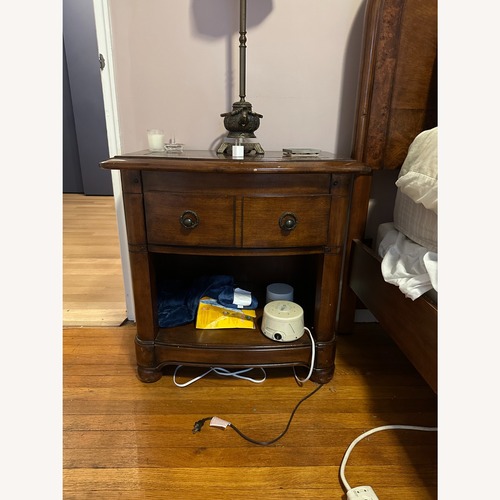 Used Domain Two Bedside Tables Wood for sale on AptDeco