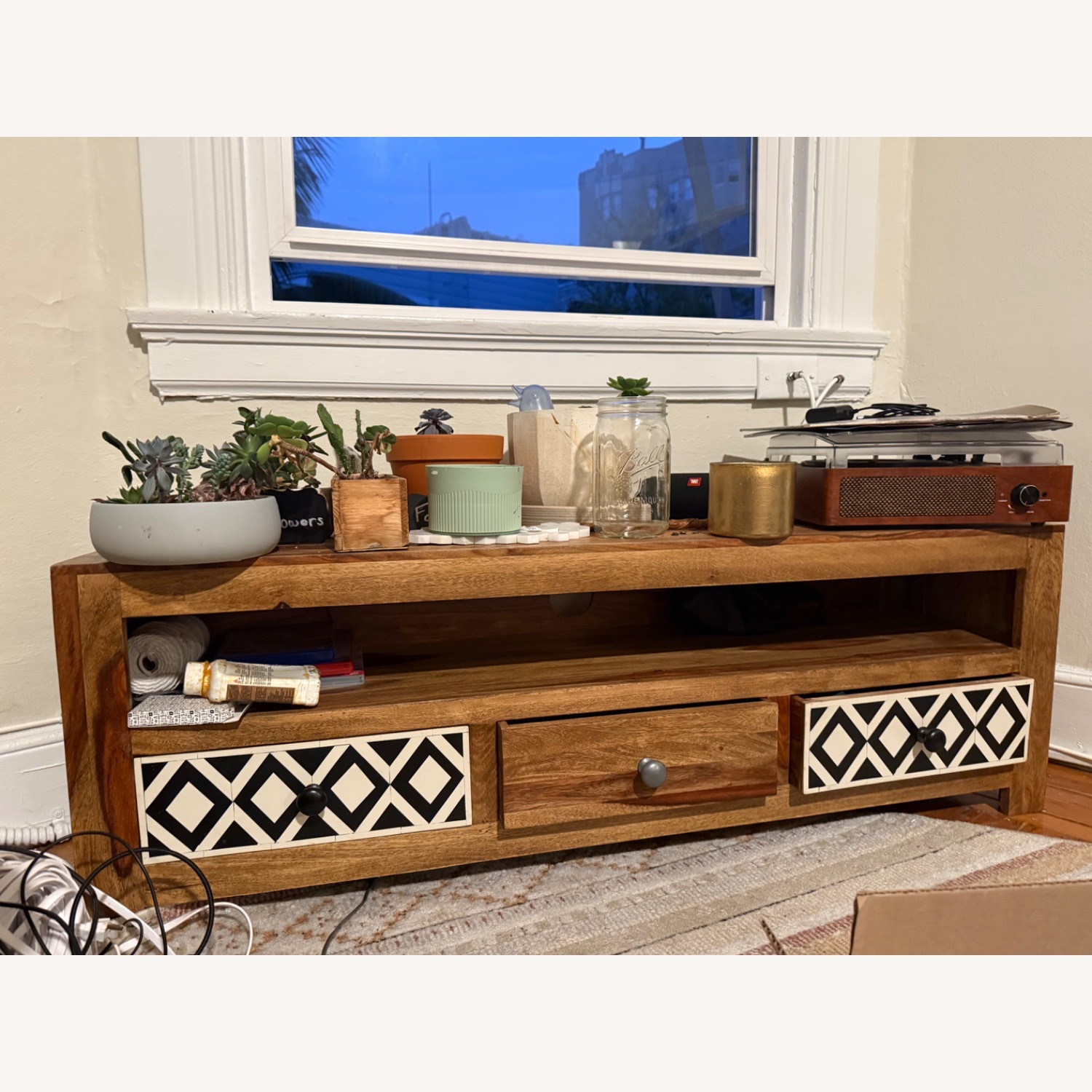 Alifonso Solid Wood TV Console - image-1