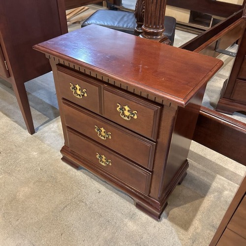 Used Traditional Cherry 3-Drawer Nightstand for sale on AptDeco