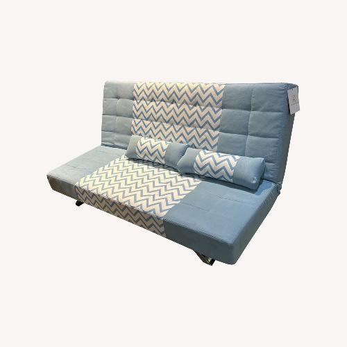 Used Chevron Patterned Fabric Futon Furniture for sale on AptDeco