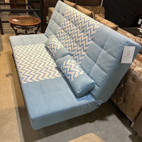 Used Chevron Patterned Fabric Futon Furniture for sale on AptDeco