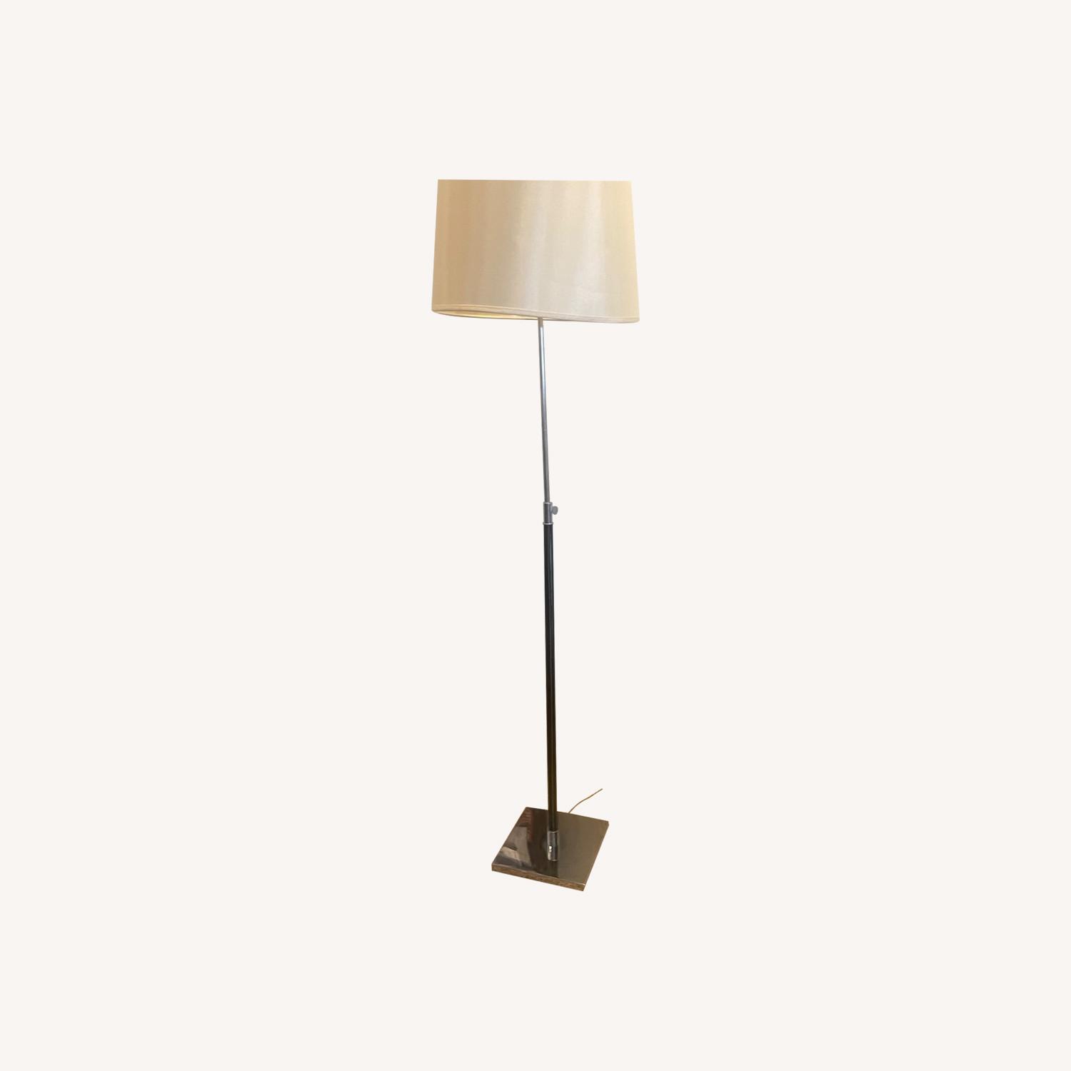 Modern Floor Lamp With Leather Stem - image-0