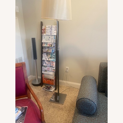 Used Modern Floor Lamp With Leather Stem for sale on AptDeco