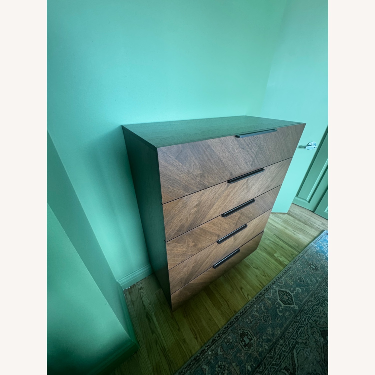 Nera Tall Walnut Wood Dresser - 5 Drawers - image-2