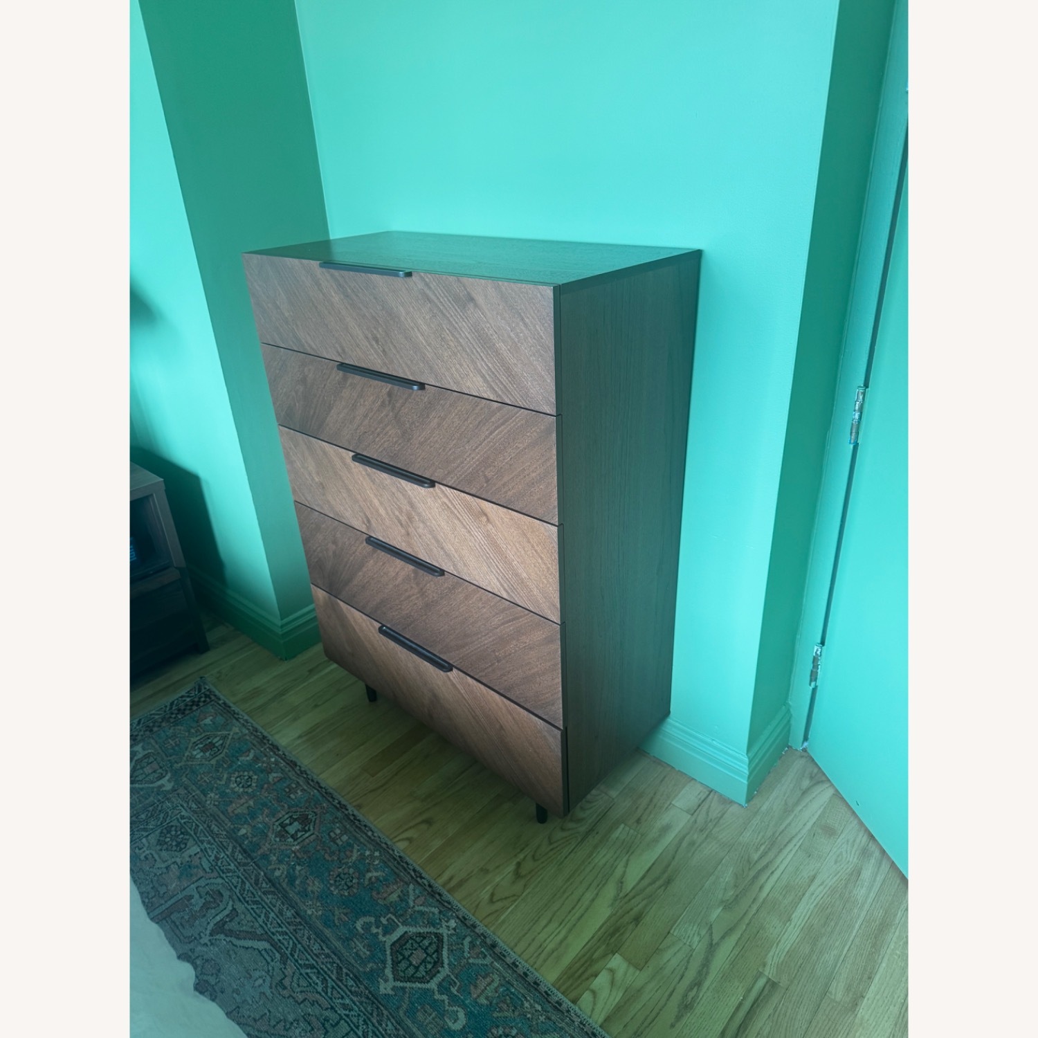 Nera Tall Walnut Wood Dresser - 5 Drawers - image-3