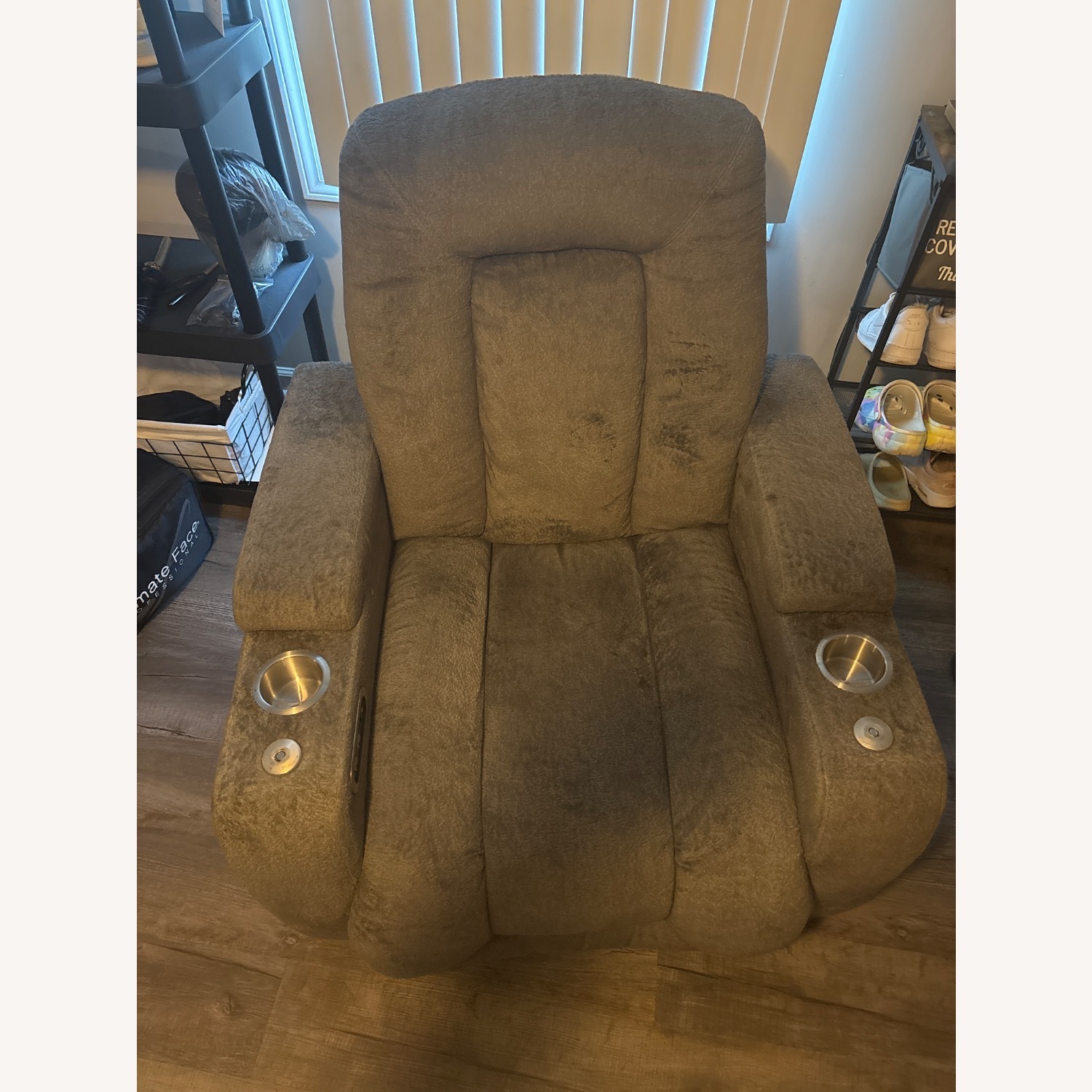 Rory Charcoal Dual Recliner Chair - image-3