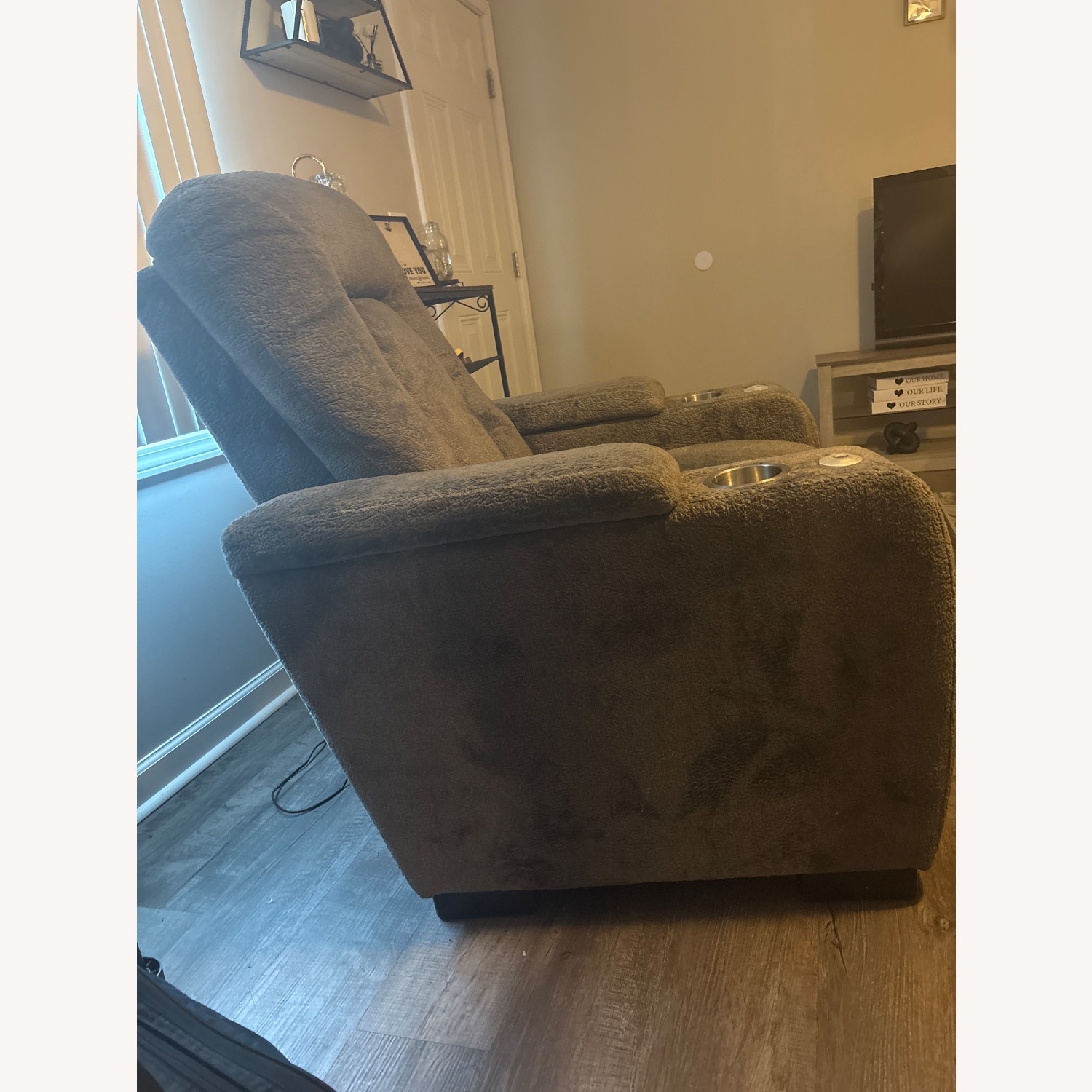 Rory Charcoal Dual Recliner Chair - image-2