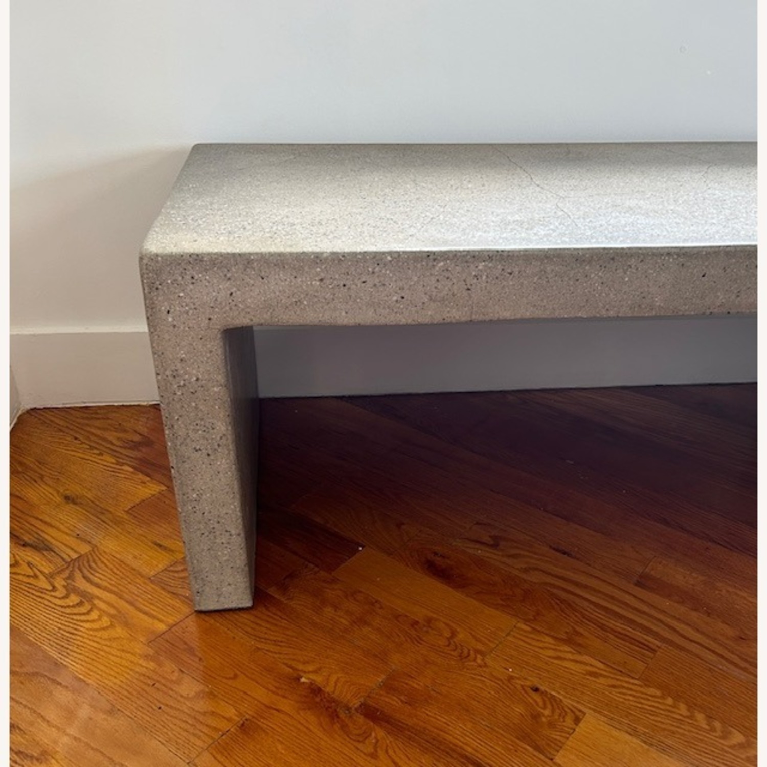 Crate & Barrel Mason Grey 48" Cement Table - image-1