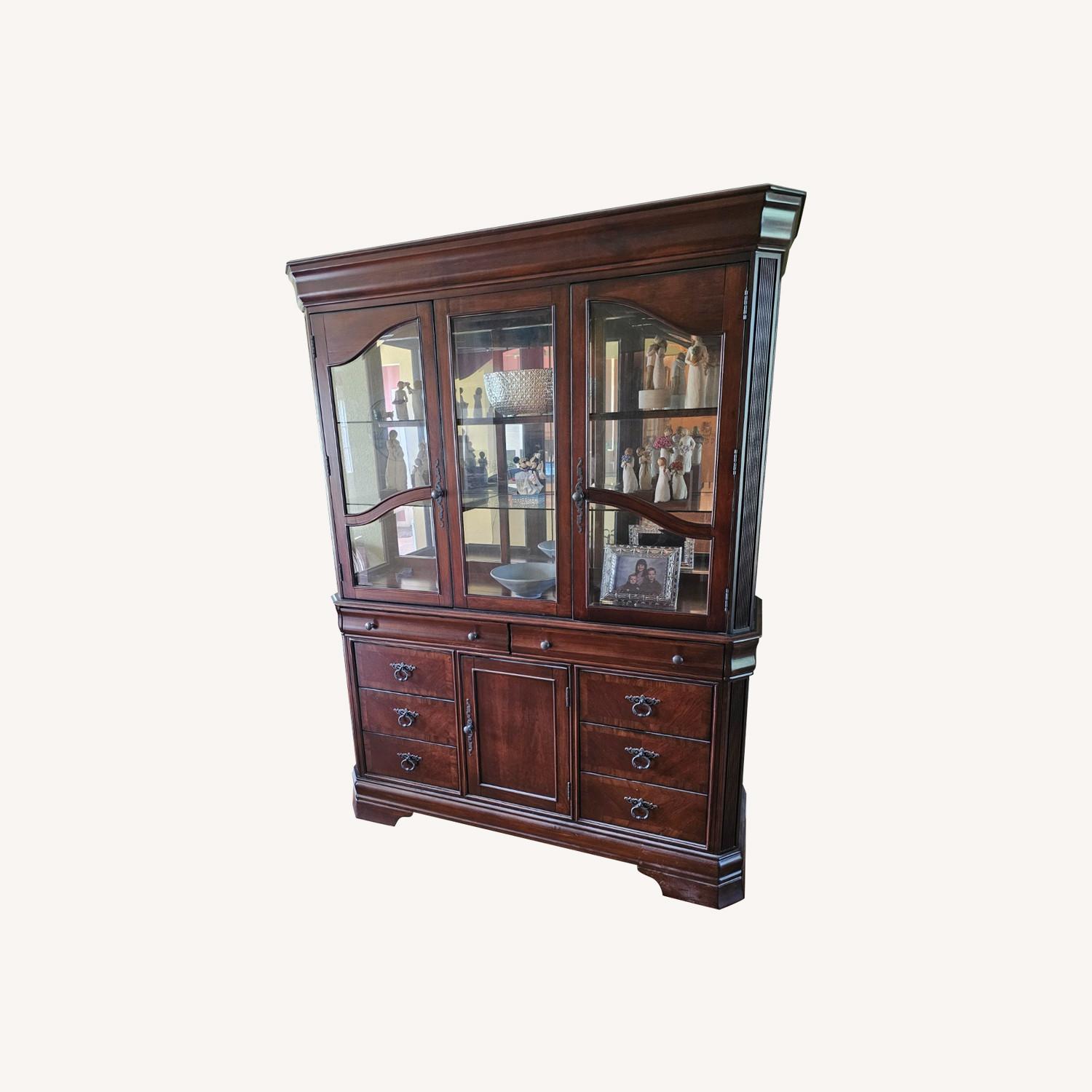 Breakfast Hutch with Multiple Drawers and Upper Storage - image-0