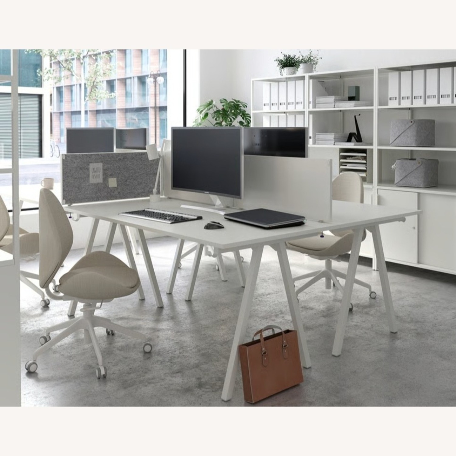 ジ*ン様 4/25以降発送 IKEA TROTTEN ホワイト 160×80 昇 TROTTEN トロッテン デスク, ベージュ/ホワイト, 160x80 cm - IKEA