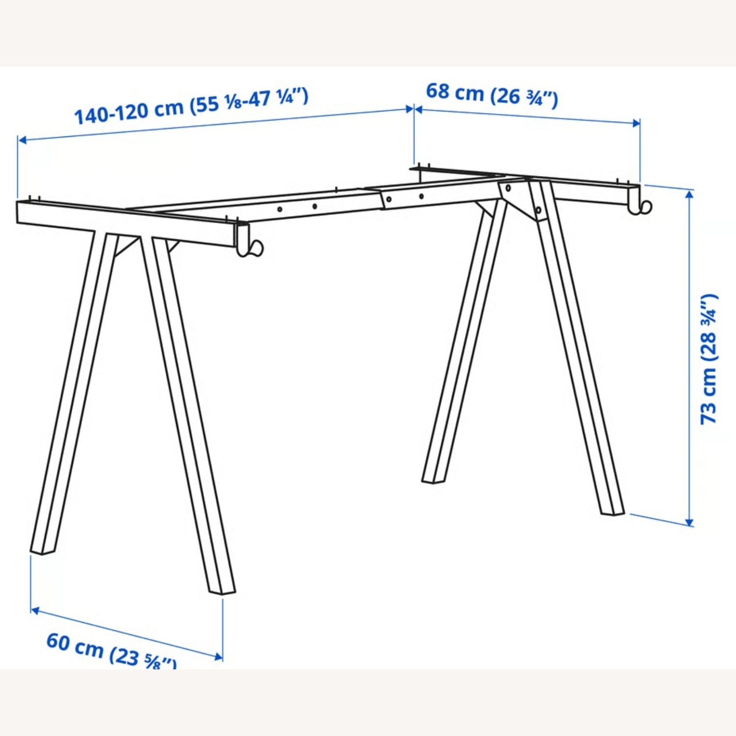 ジ*ン様 4/25以降発送 IKEA TROTTEN ホワイト 160×80 昇 TROTTEN desk white - IKEA