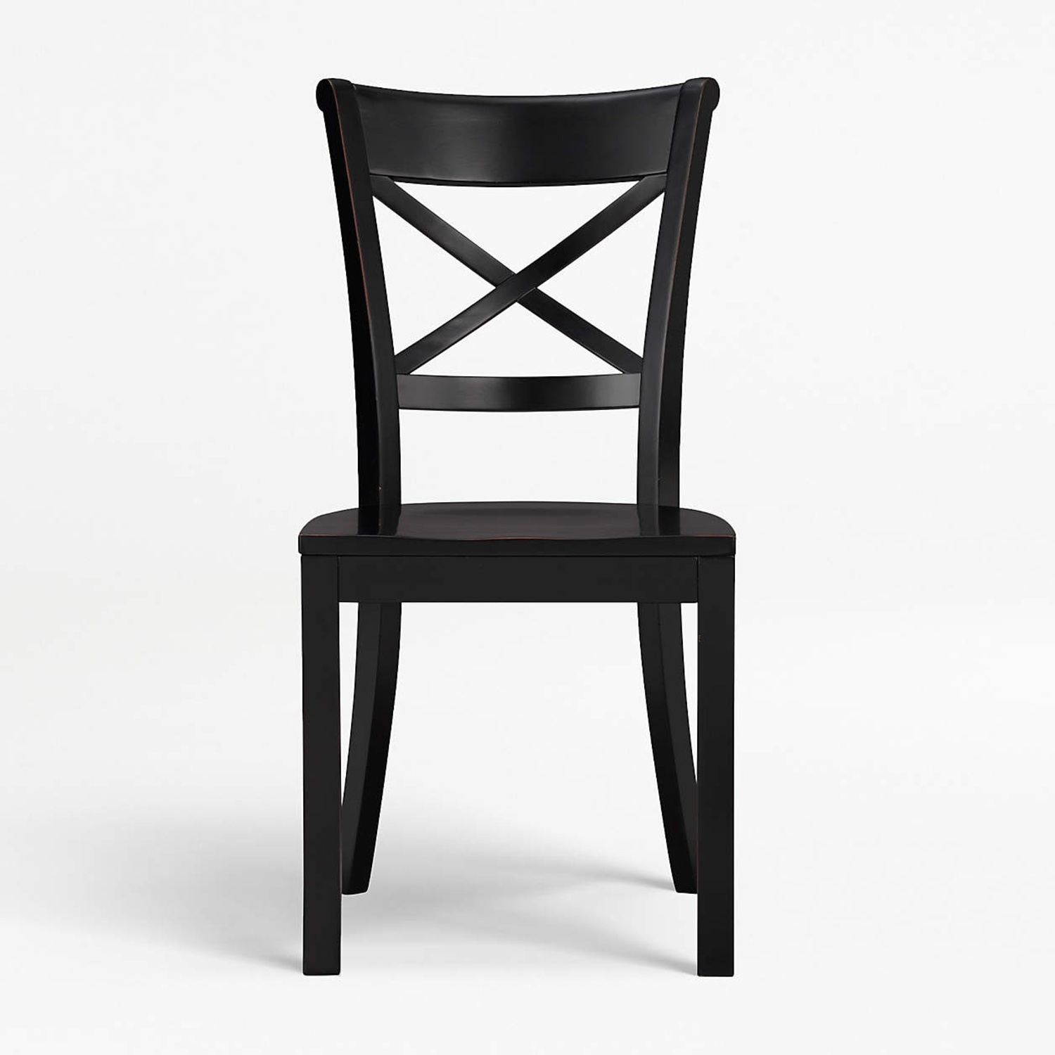 Crate & Barrel Vintner Black Wood Dining Chairs - image-4