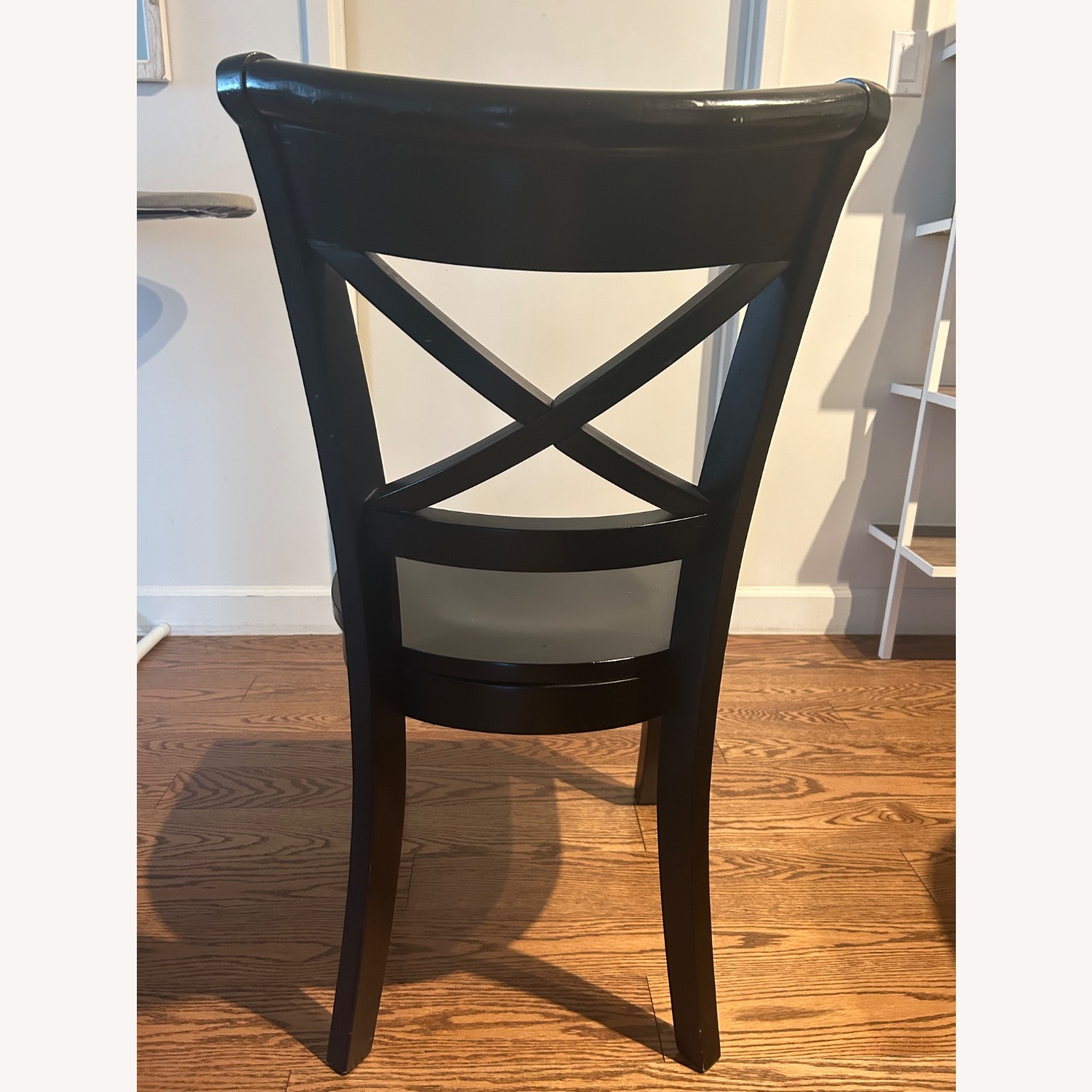 Crate & Barrel Vintner Black Wood Dining Chairs - image-1