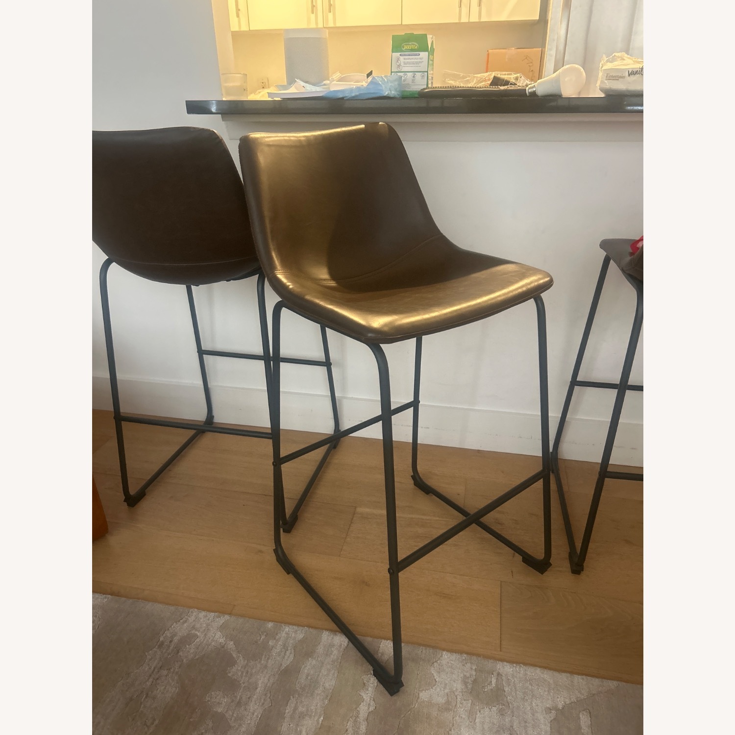 Classic Leather Barstools  - image-1