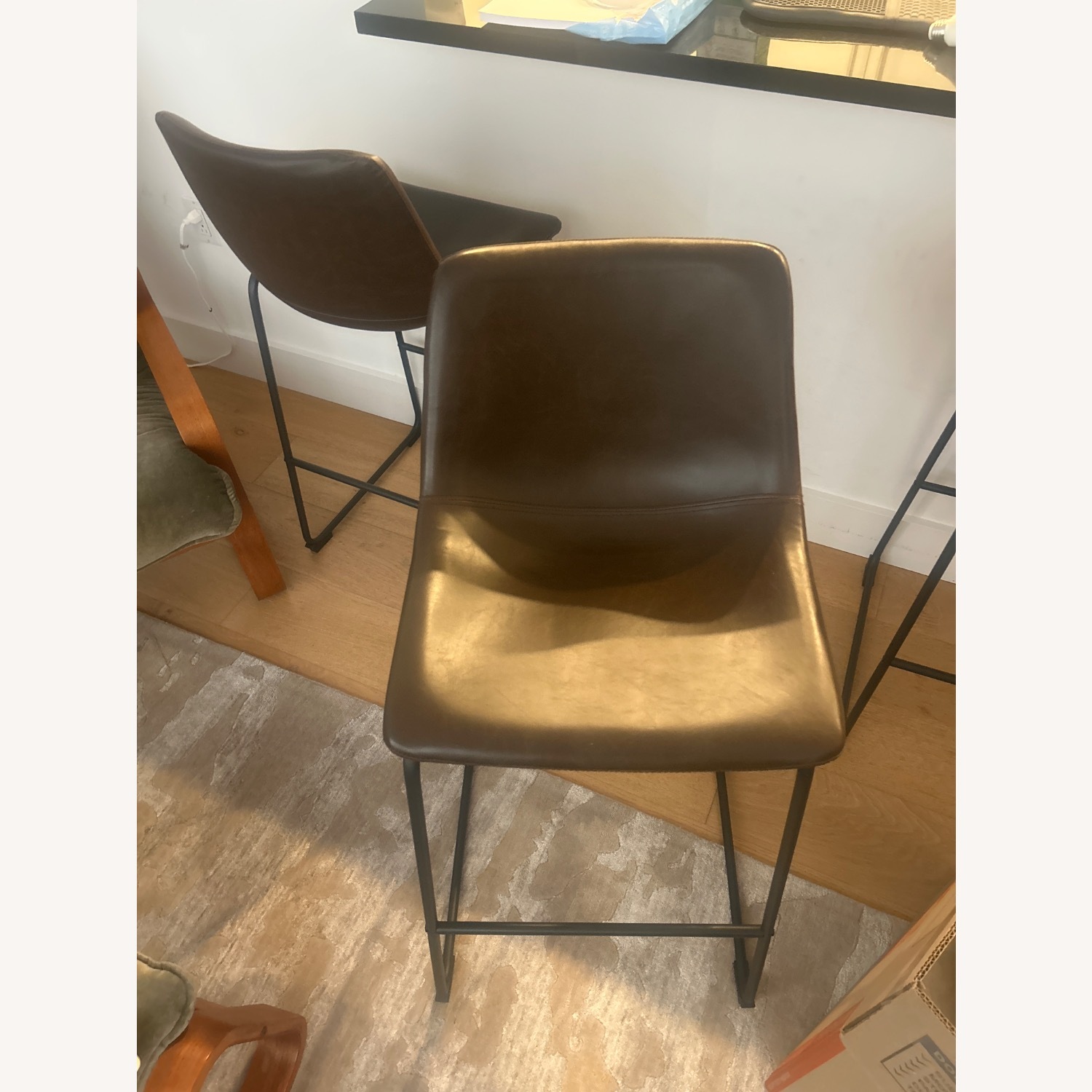 Classic Leather Barstools  - image-2