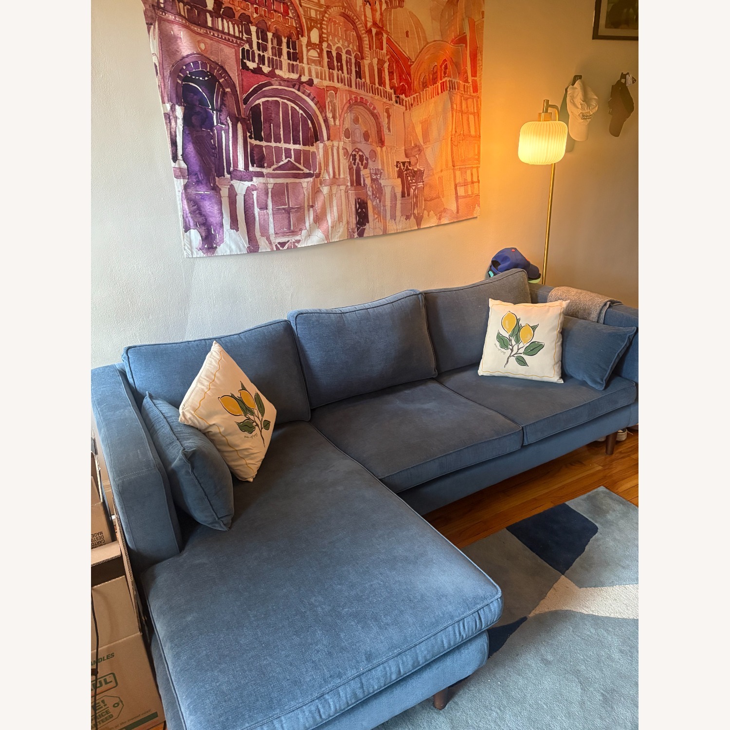 AllModern Aaron Blue Sectional - image-3