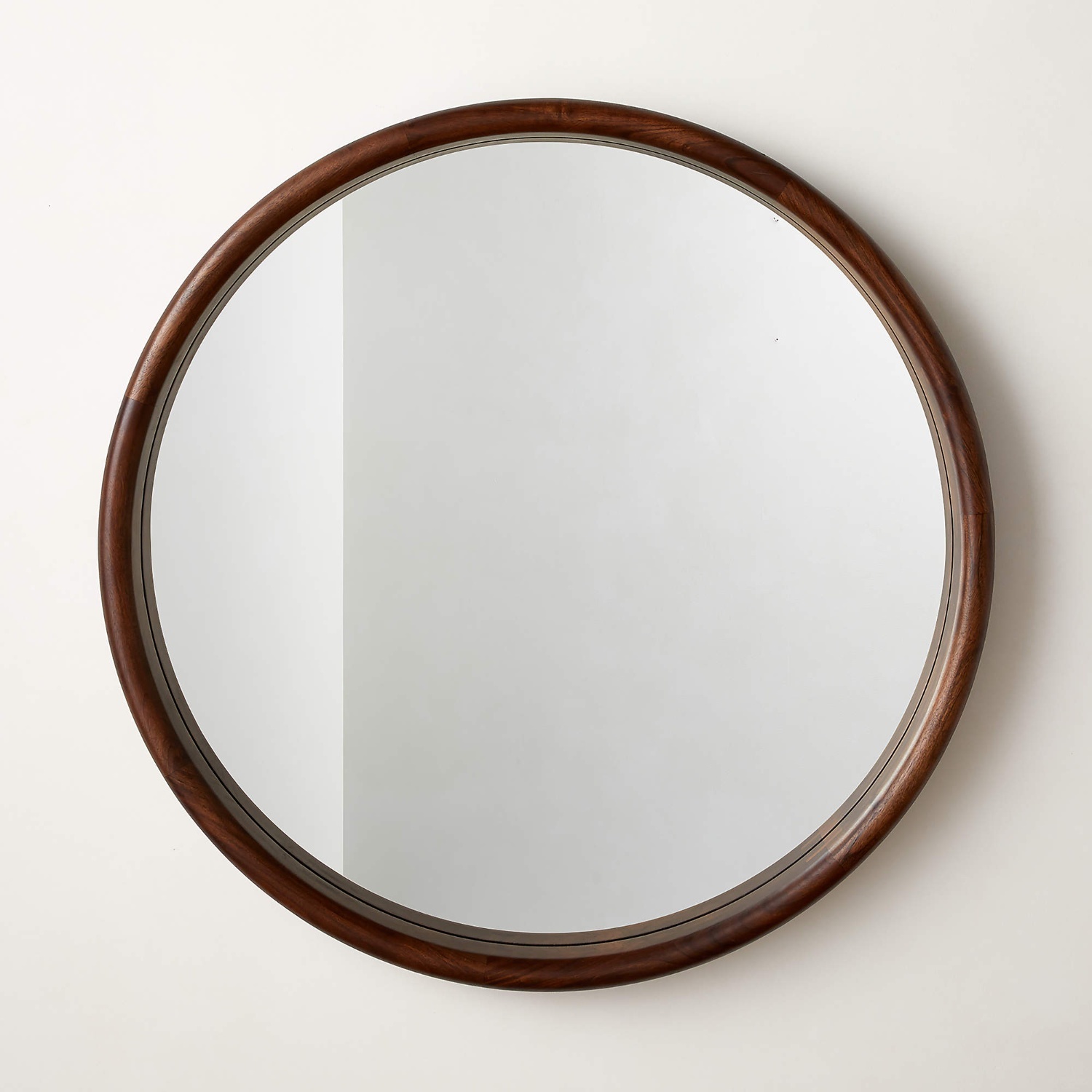 CB2 Saone Acacia Wood Round Wall Mirror 36" - image-4