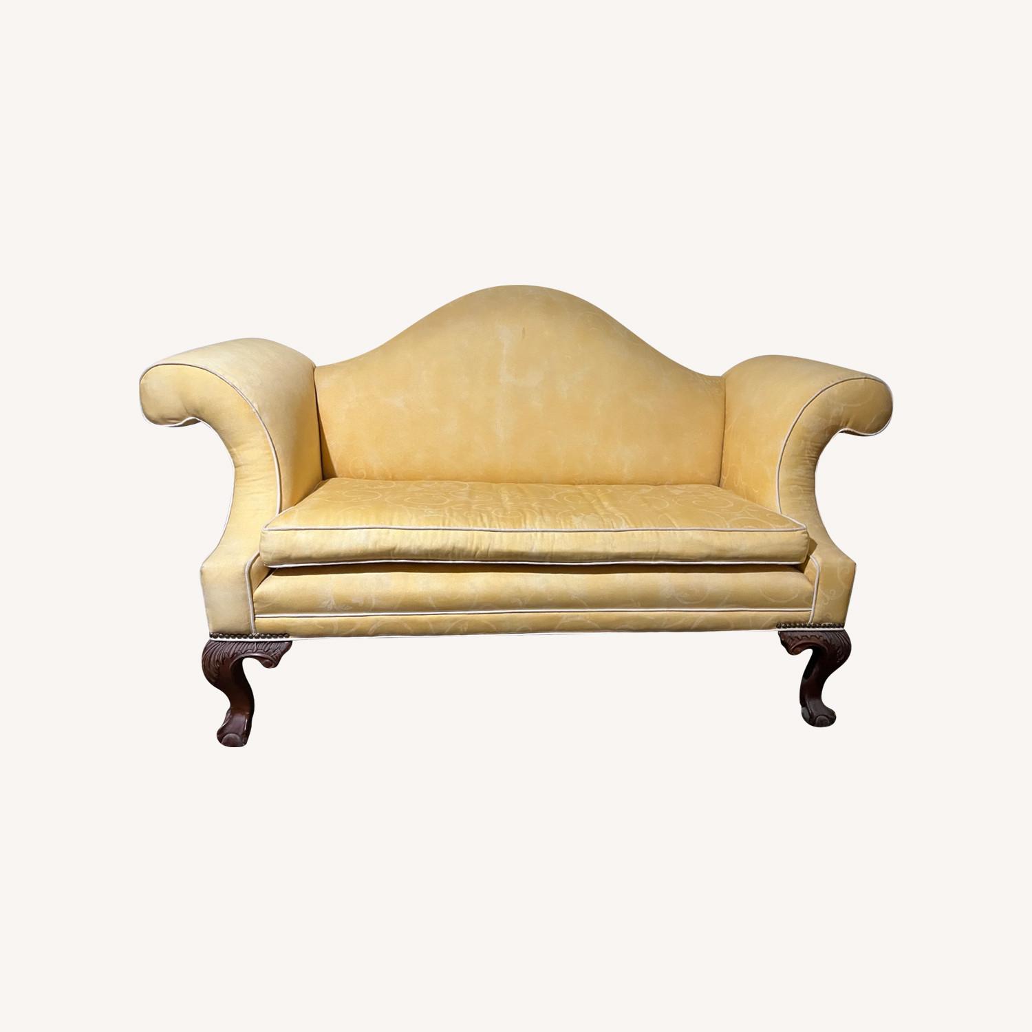 Loveseat and Ottoman in Colorful Print - image-0