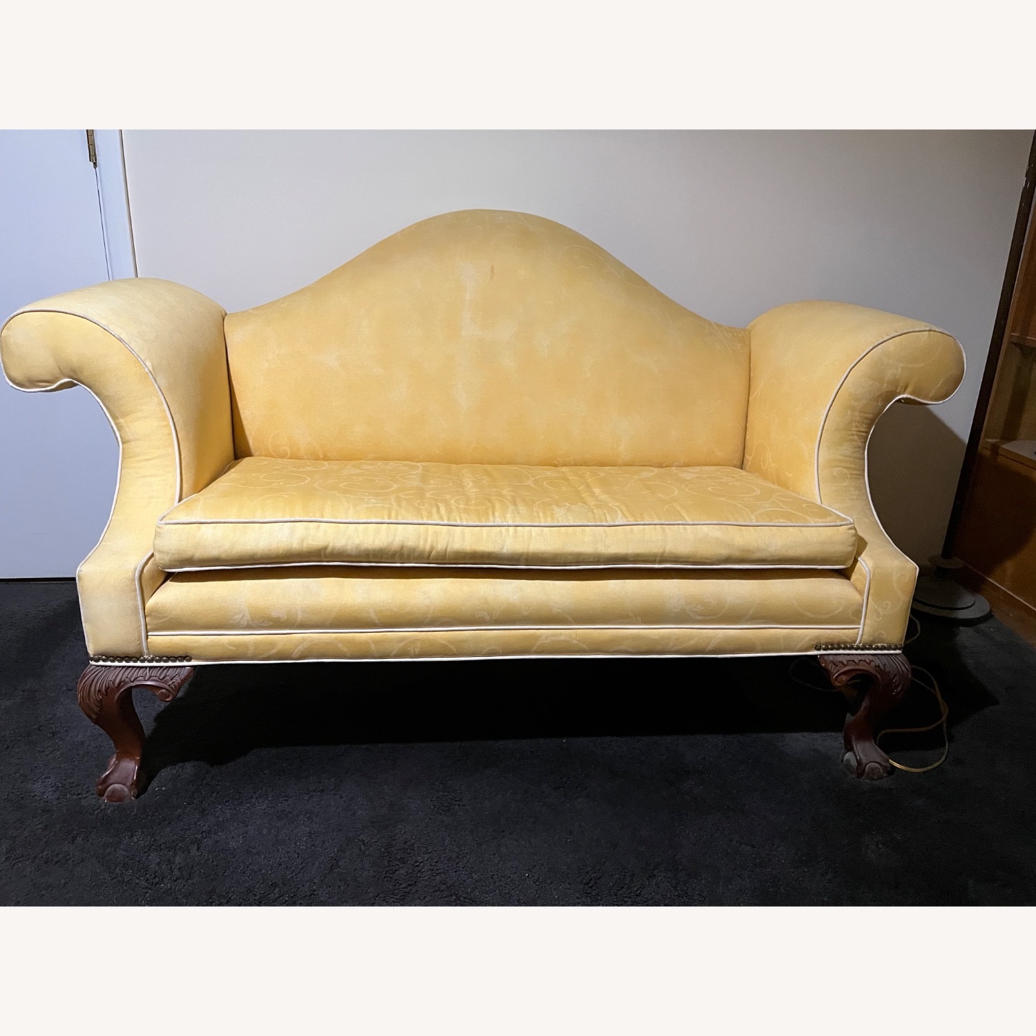 Loveseat and Ottoman in Colorful Print - image-1