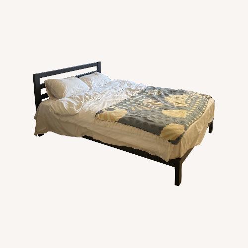 Used Amazon Zinus Queen Bed frame with Headboard for sale on AptDeco