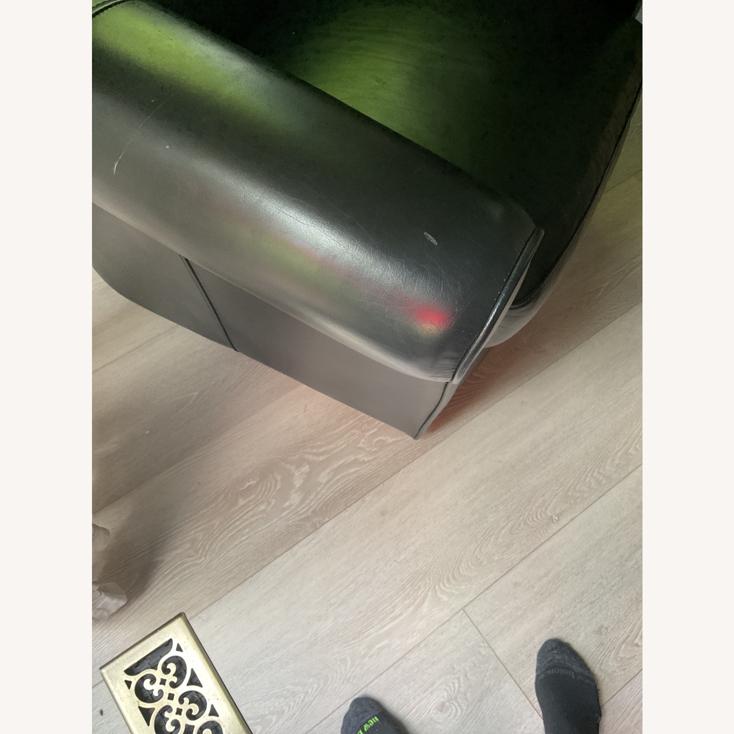 Bob's Discount Swivel Black Leather Chairs - image-4