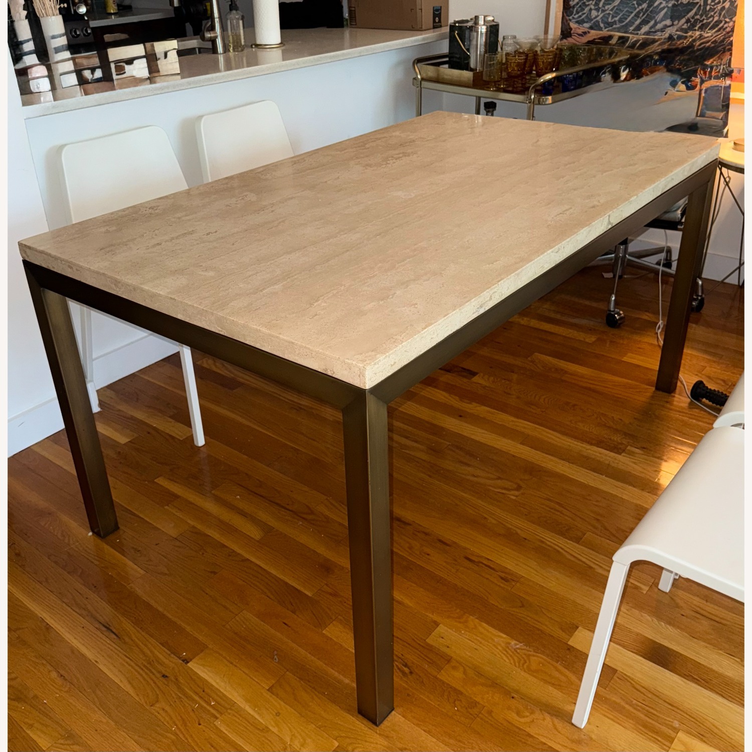 CB2 Marble Dining Table  - image-1