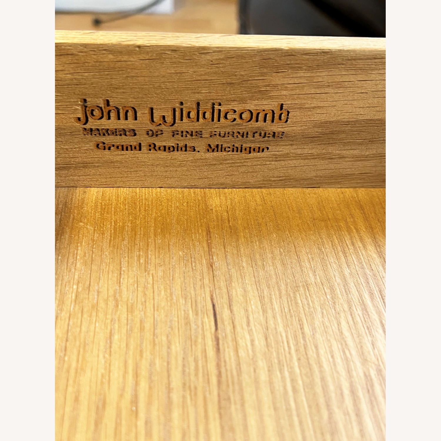 John Widdicomb Side Table with Walnut Burl Top  - image-4