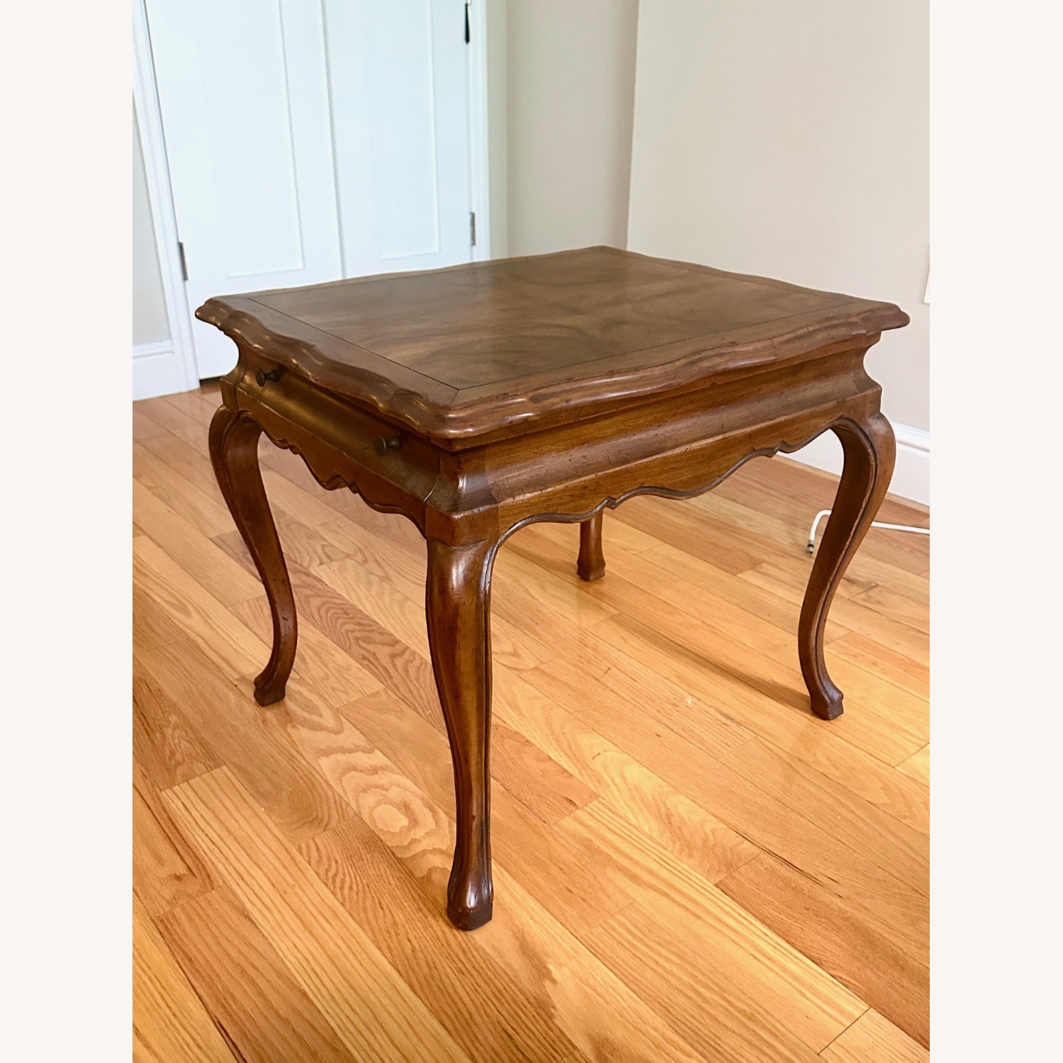John Widdicomb Side Table with Walnut Burl Top  - image-3