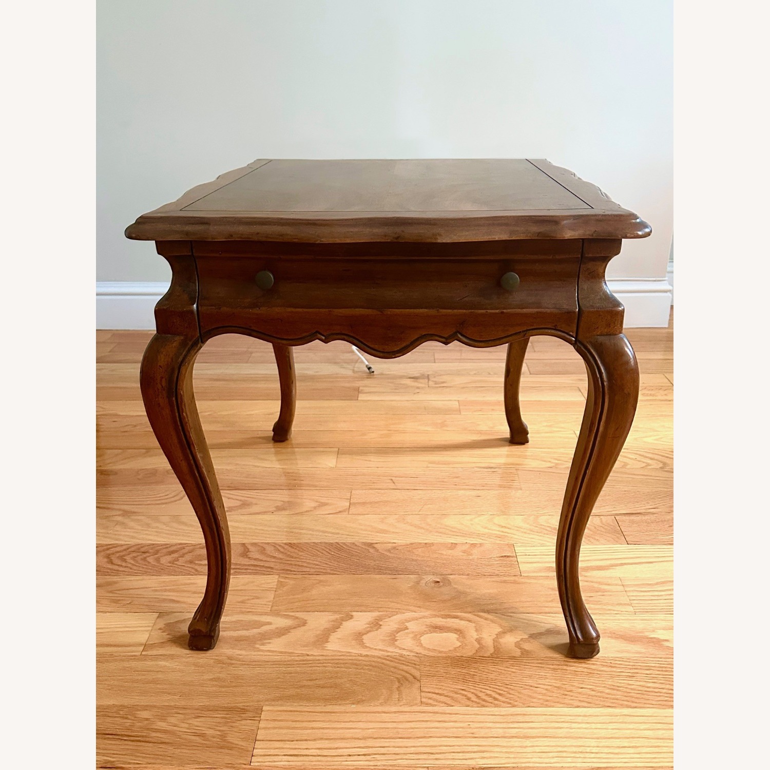 John Widdicomb Side Table with Walnut Burl Top  - image-1
