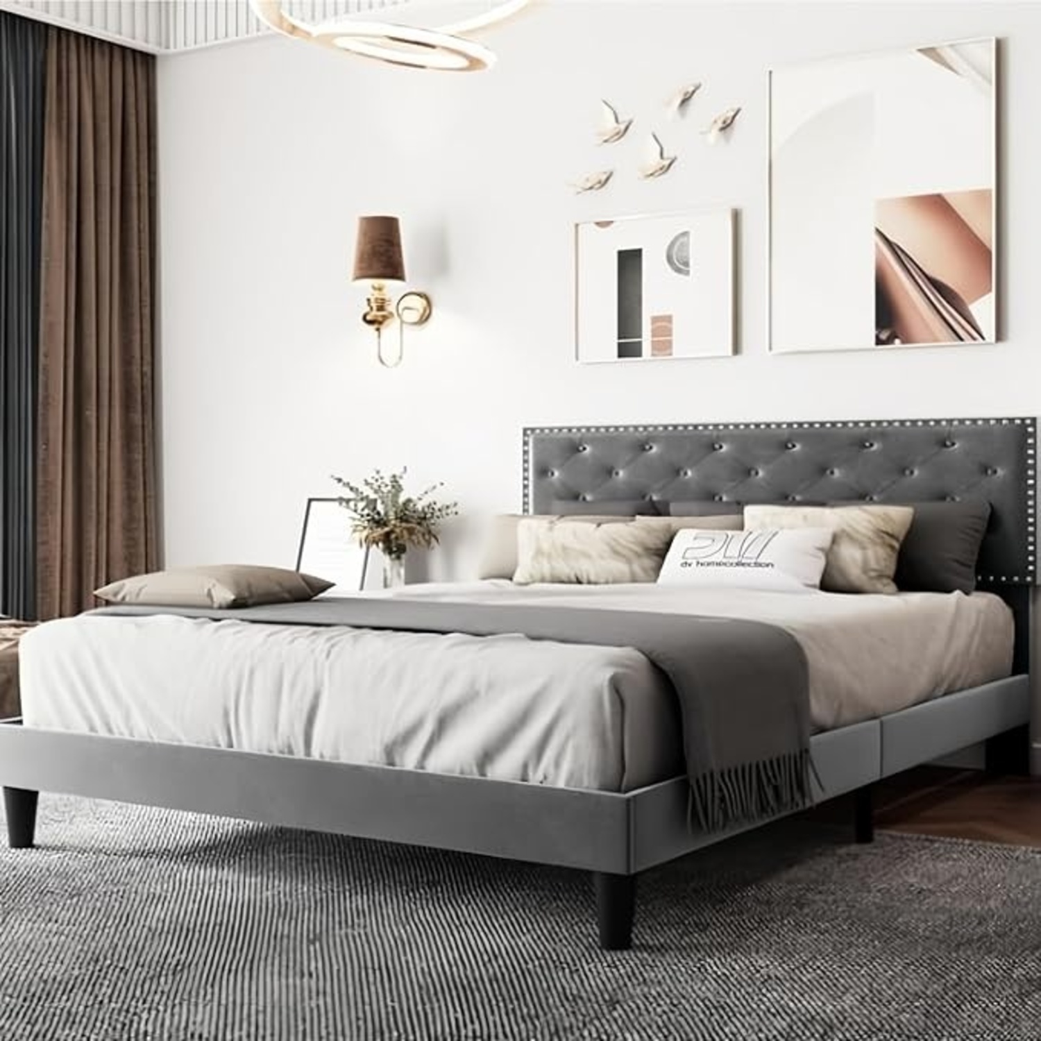 Amazon Catrimown Gray Queen Bed Frame - image-4