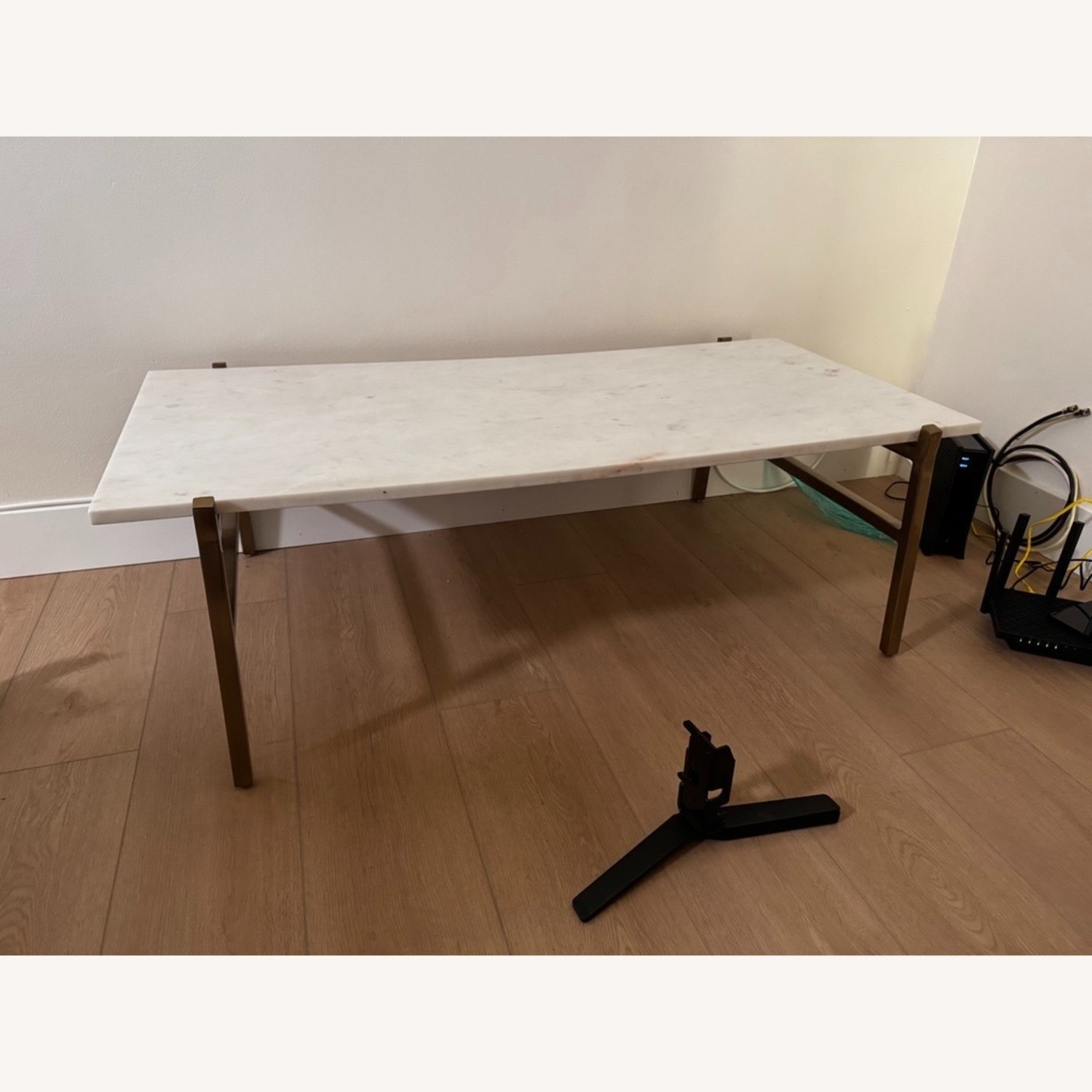 CB2 Slab Marble Coffee Table - image-1