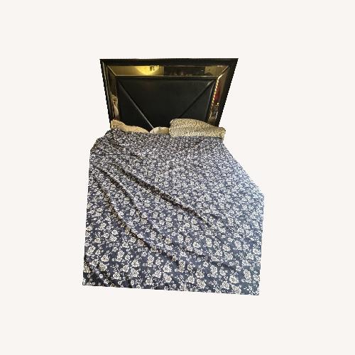 Used Black Wood Finish Queen Bed for sale on AptDeco