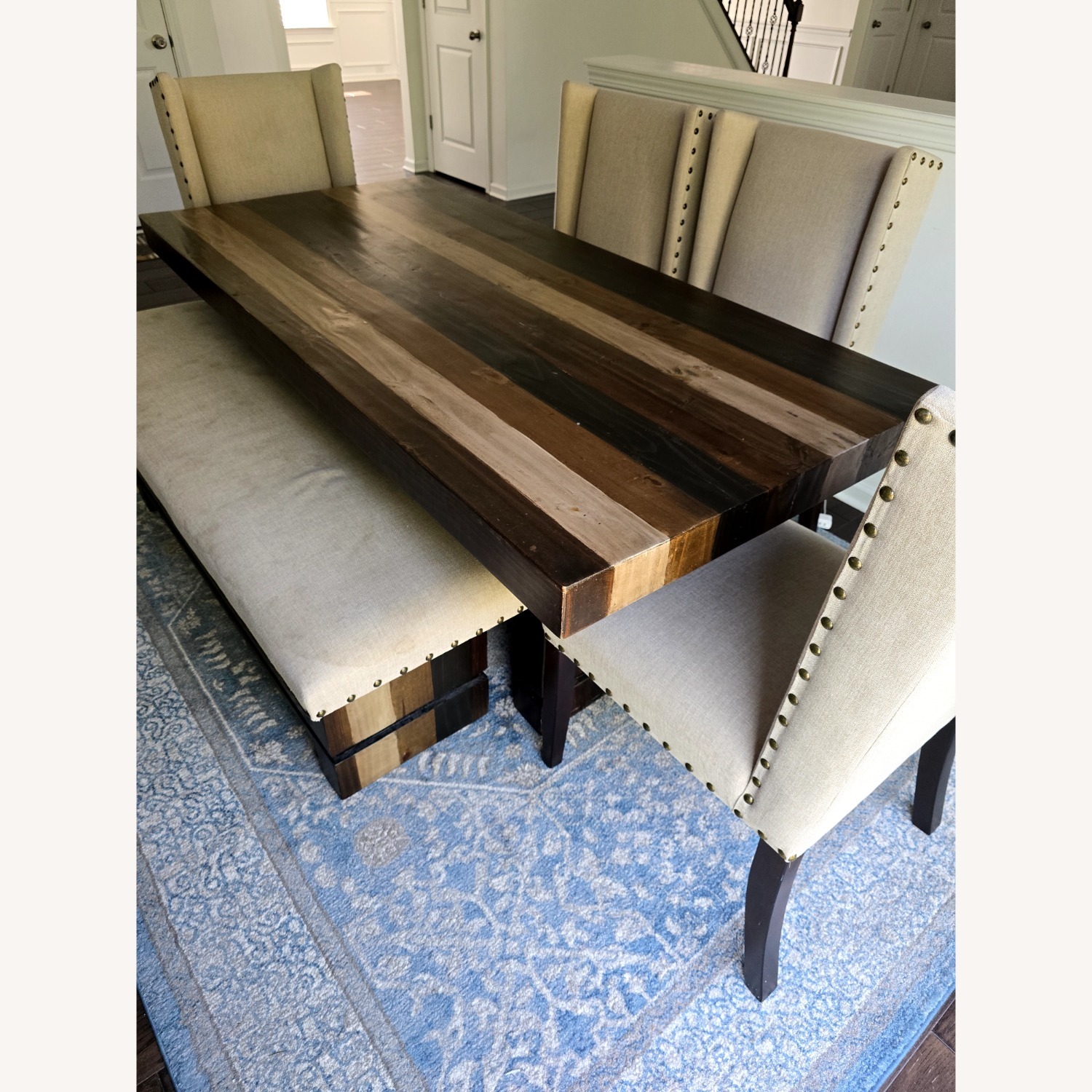 Rooms To Go 6 piece Rectangle Dining Table Set - image-2