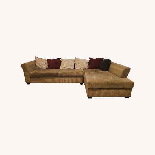 Used 2 Piece Sectional Light Brown Sofa for sale on AptDeco