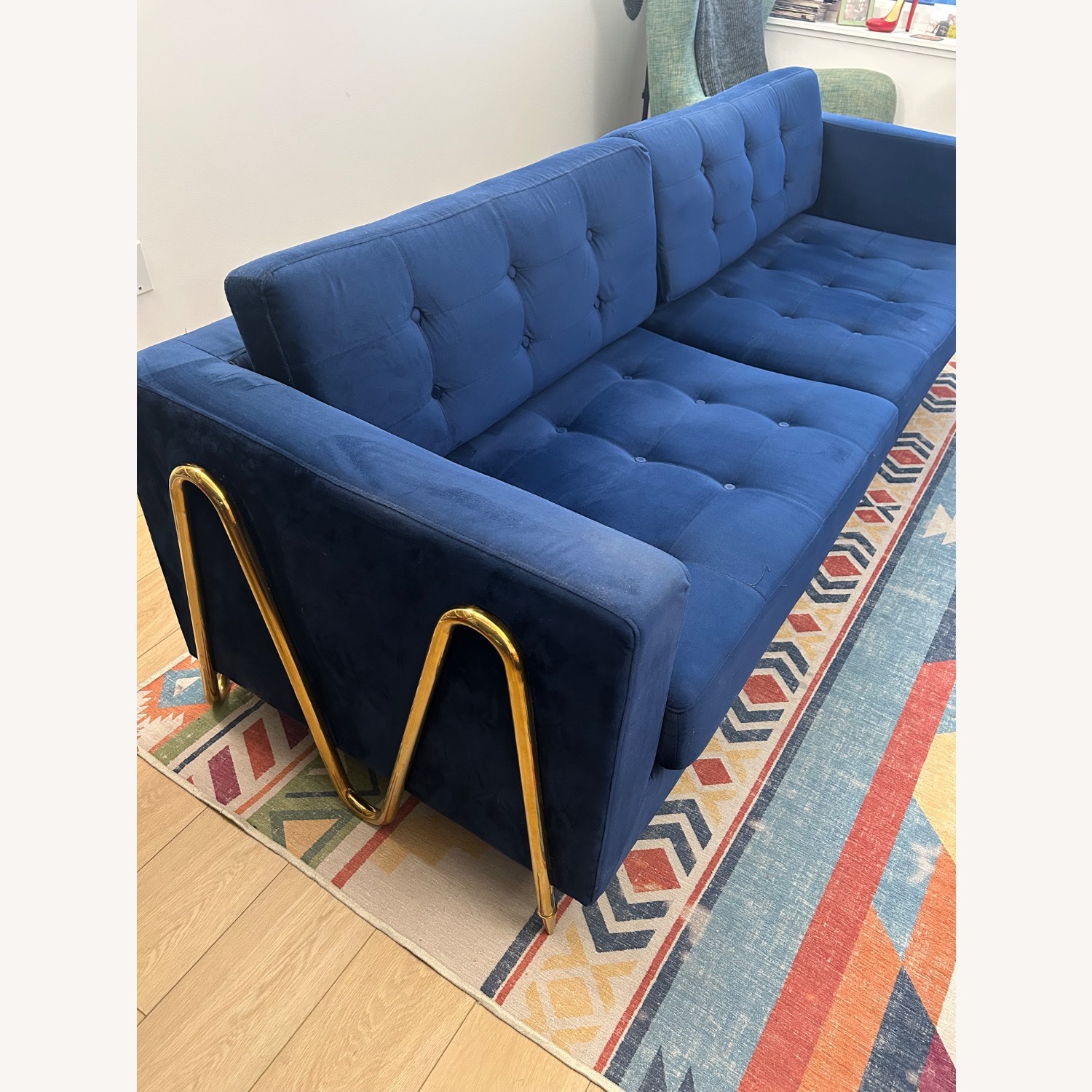 Brooklyn Space Blue Velvet Sofa - image-6