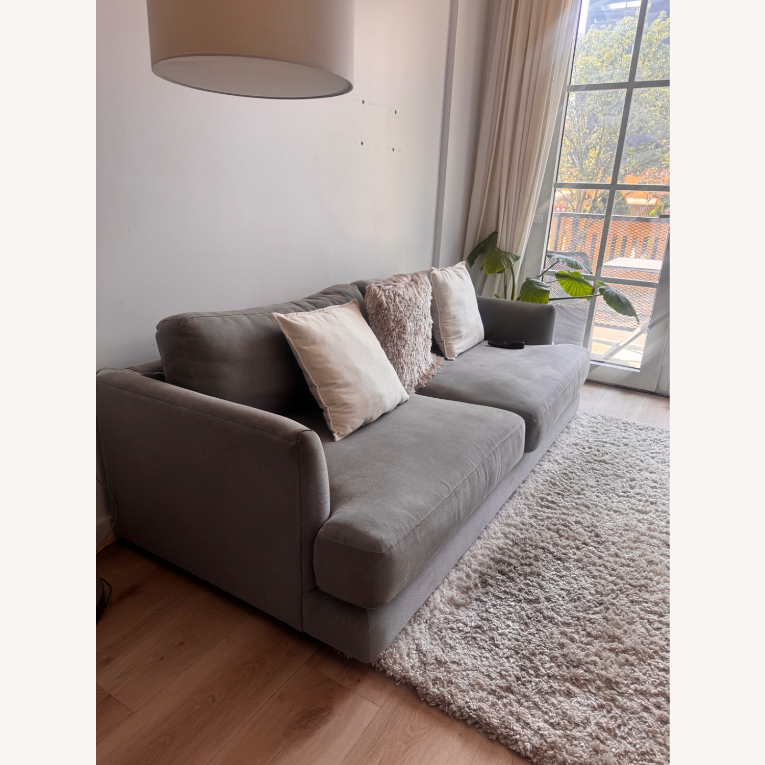 West Elm Haven 84” Sofa Gray - image-1