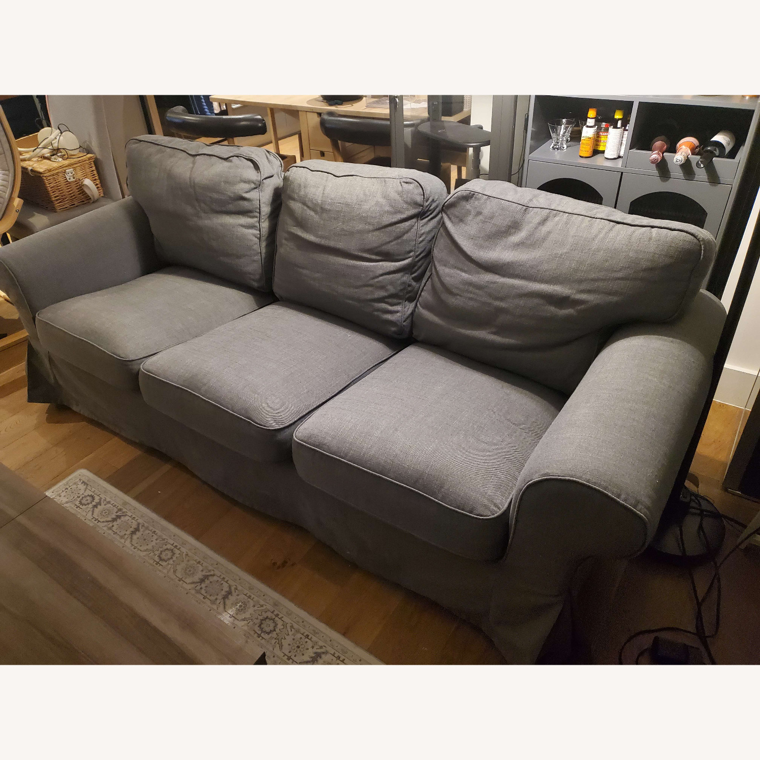 IKEA Ektorp Dark Grey 3 Seat Sofa - image-1