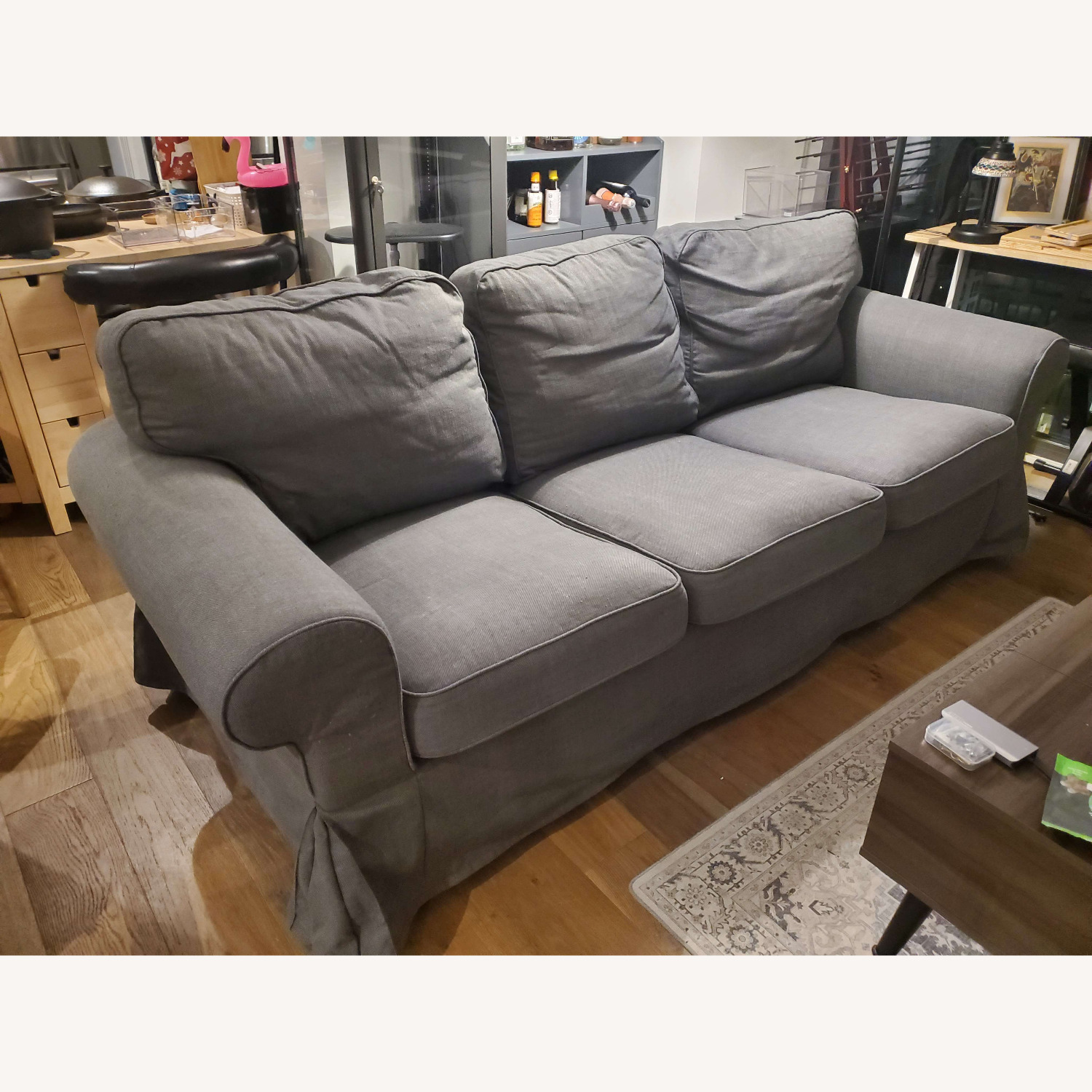 IKEA Ektorp Dark Grey 3 Seat Sofa - image-2