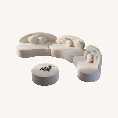 Used Homary Modern Curved Foam Sectional Sofa  for sale on AptDeco