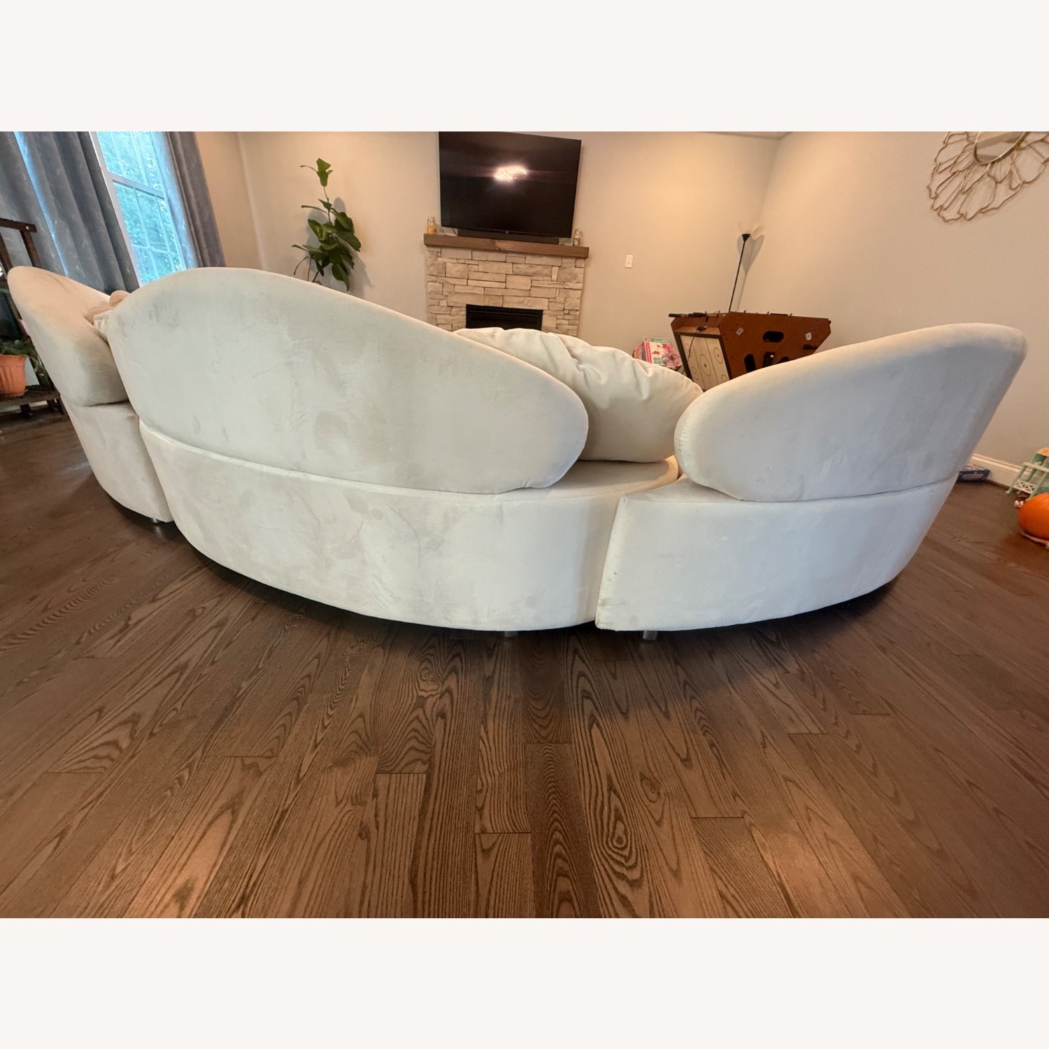 Homary Modern Curved Foam Sectional Sofa - image-4