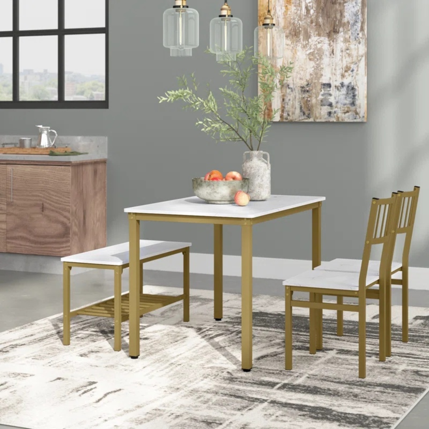 Table, Chairs, and Bench - Kitchen Set - image-4