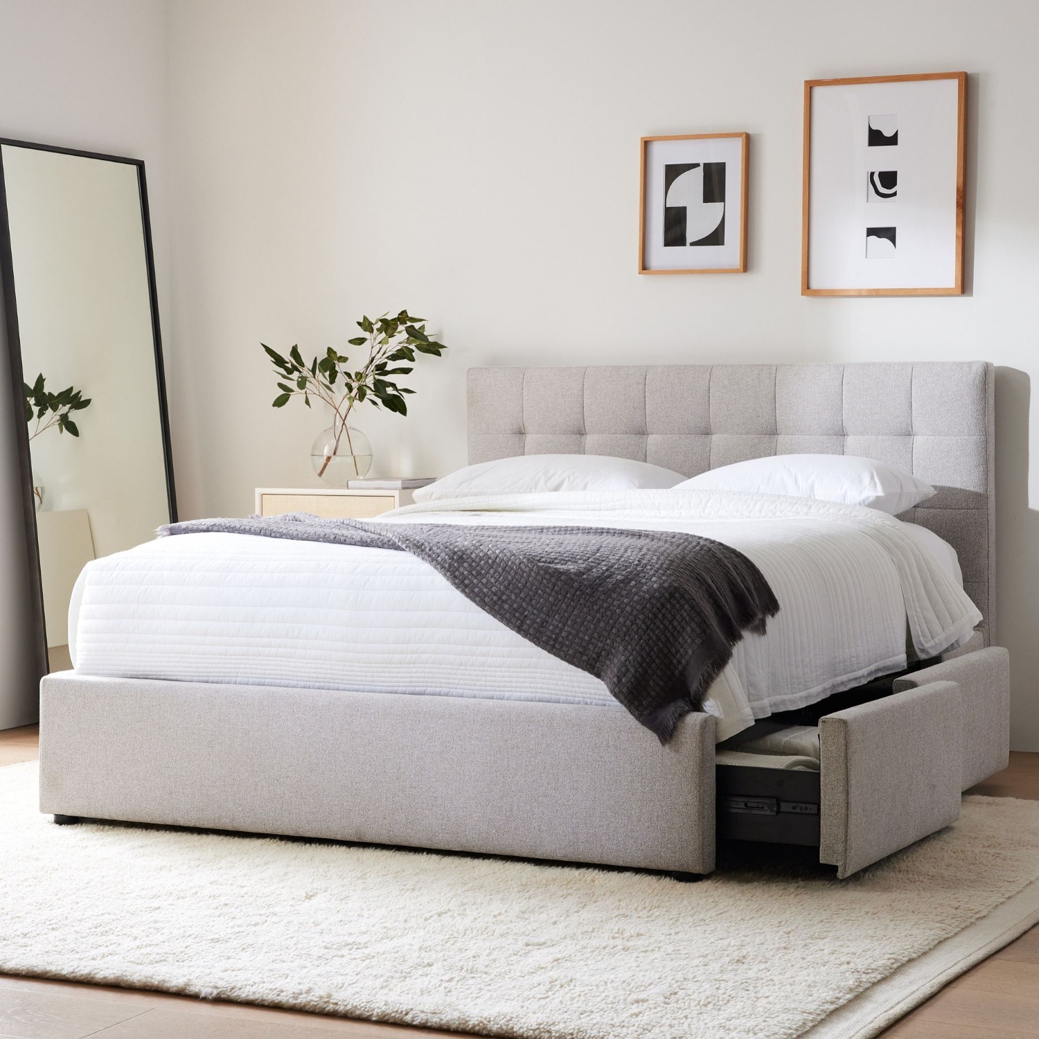 Emmett Tufted Side Storage Bed - image-2