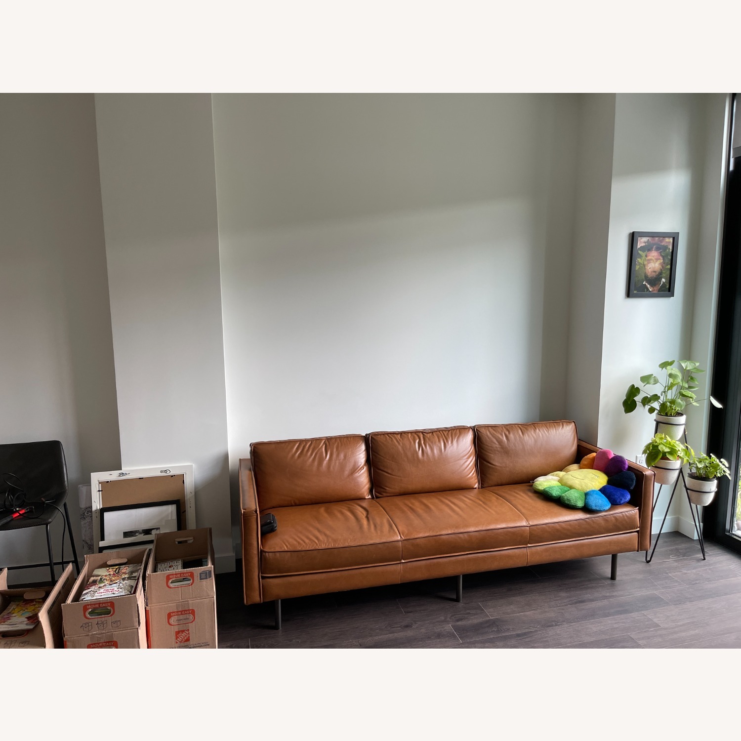 West Elm Axel Leather Sofa (89") - image-2