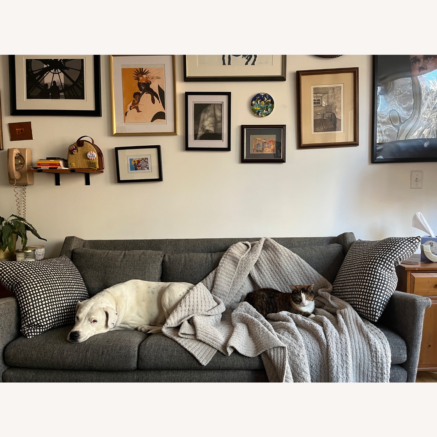 West Elm Grey Carlo Sofa - image-3